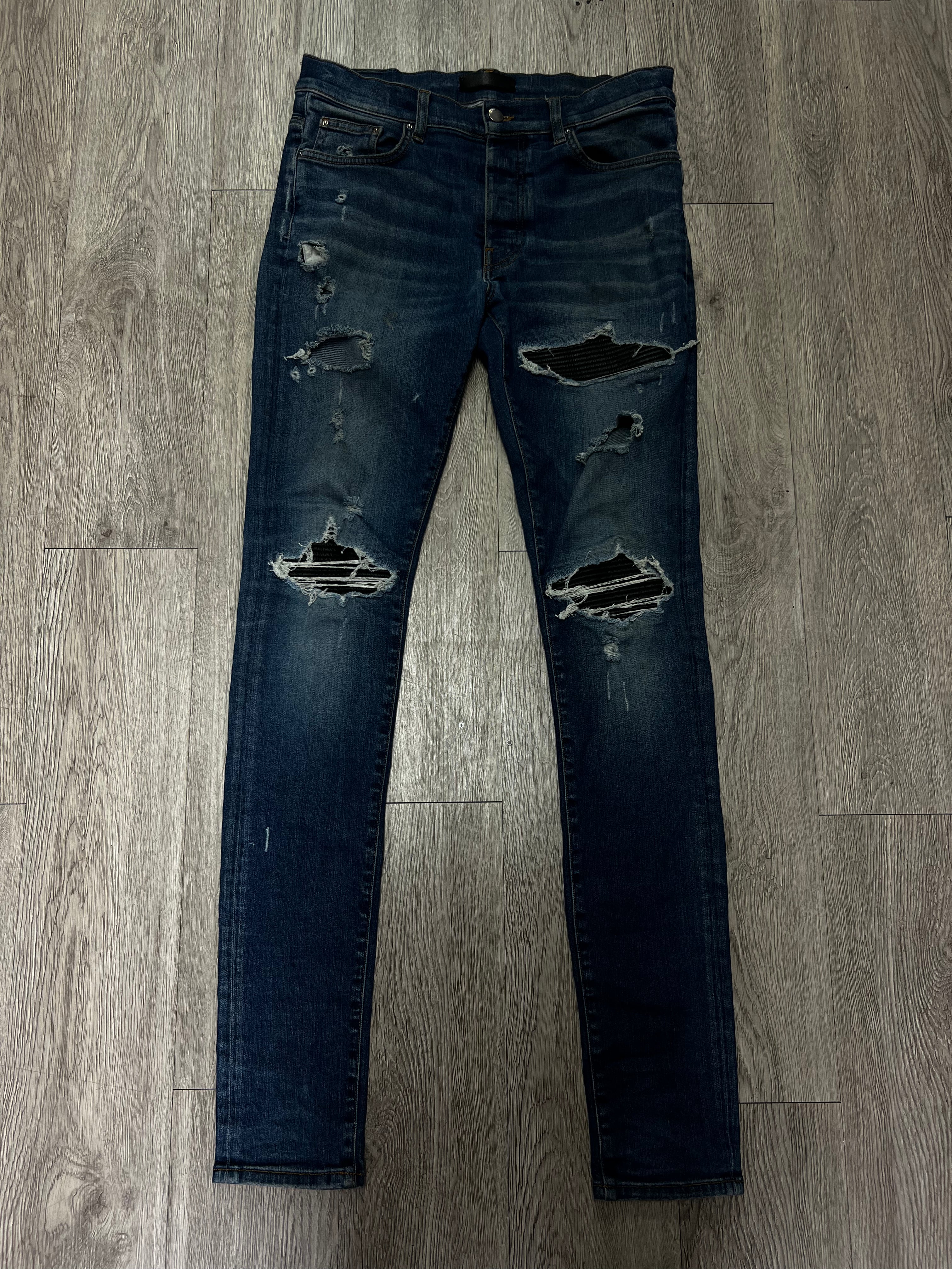 Amiri MX1 Deep Classic Black Patch Jeans