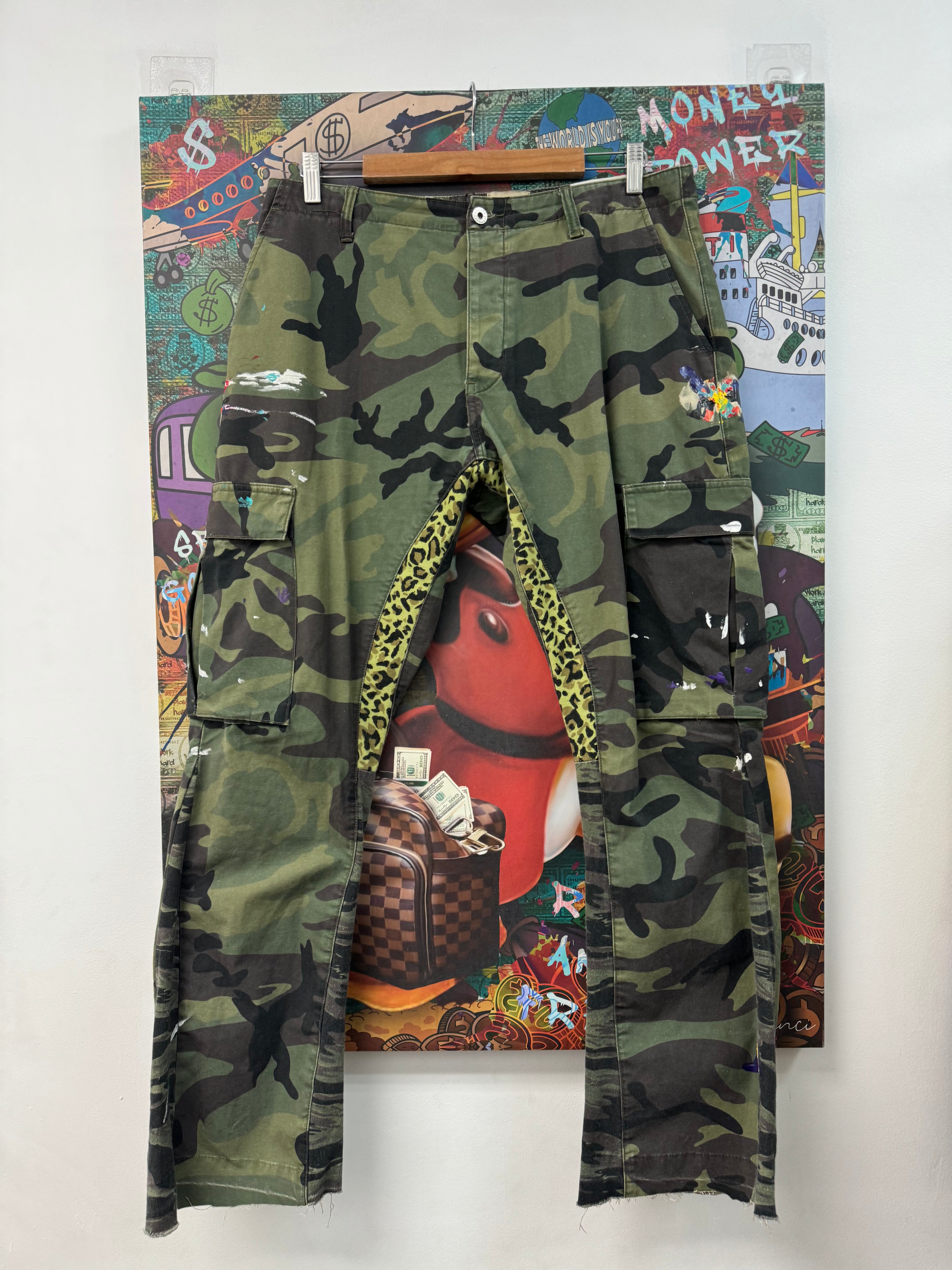 Gallery Dept Camo Splatter Flared Jeans