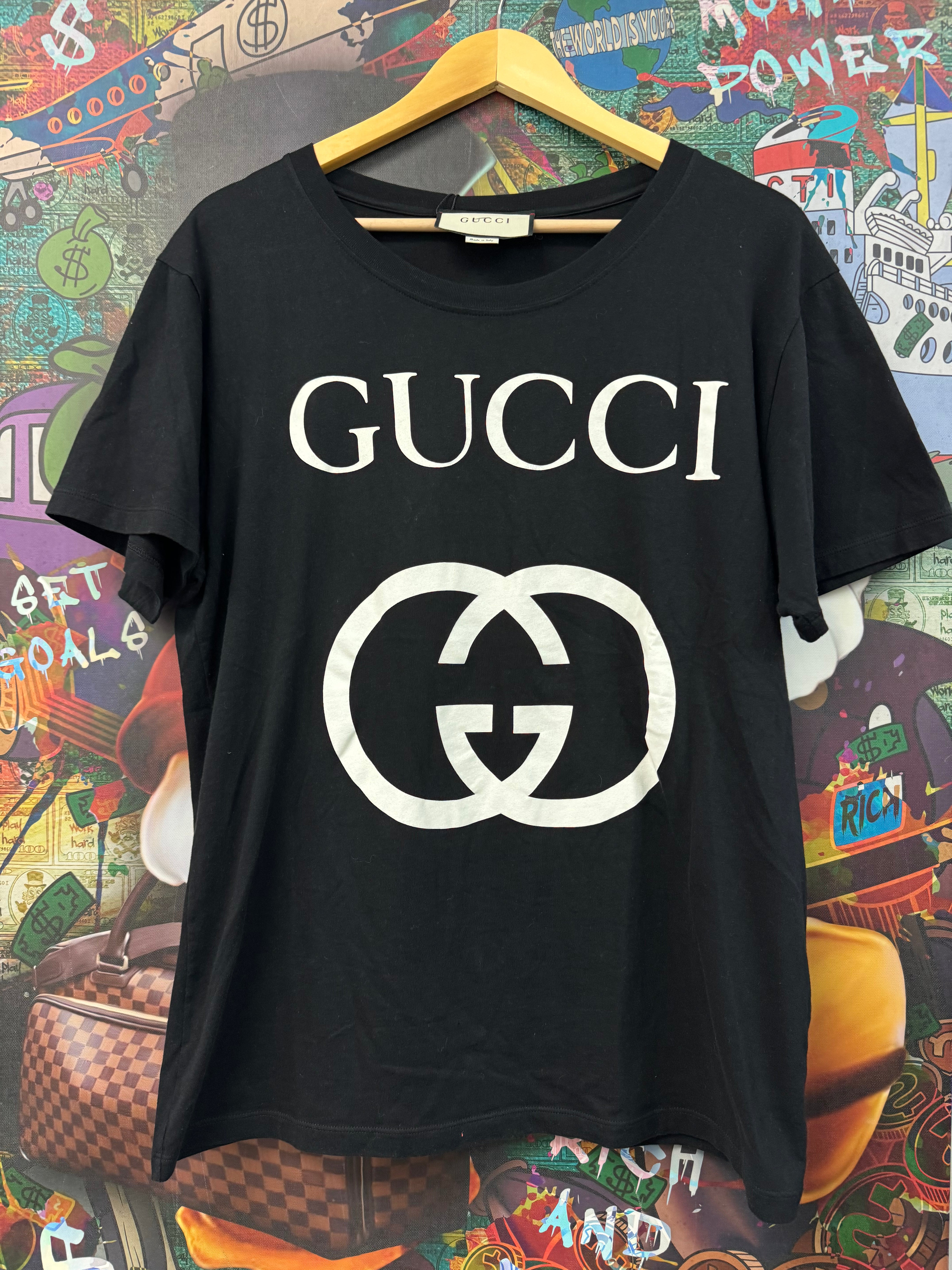 Gucci Black GG Interlocking Tee