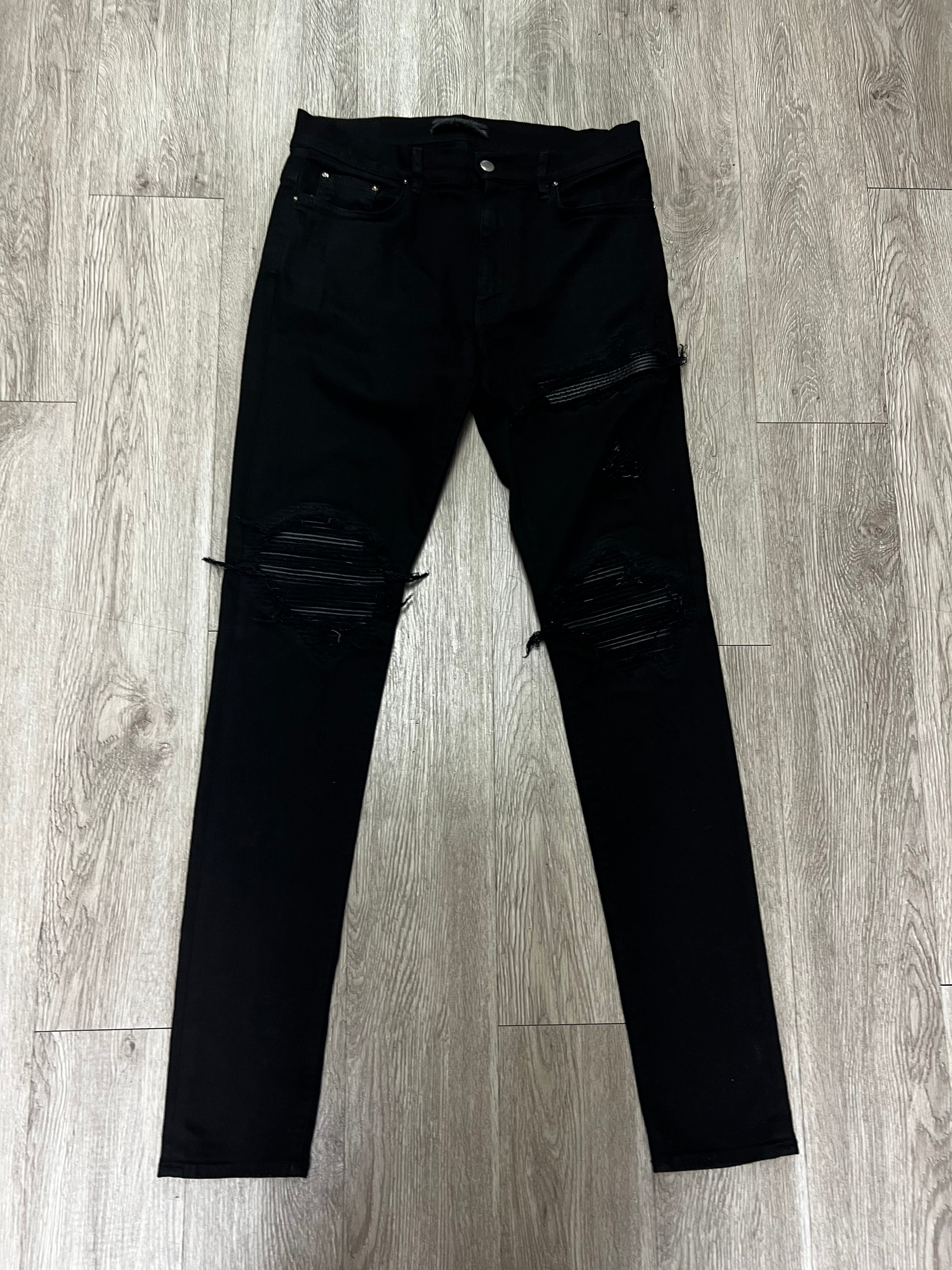 Amiri MX1 Black Black Patch Jeans
