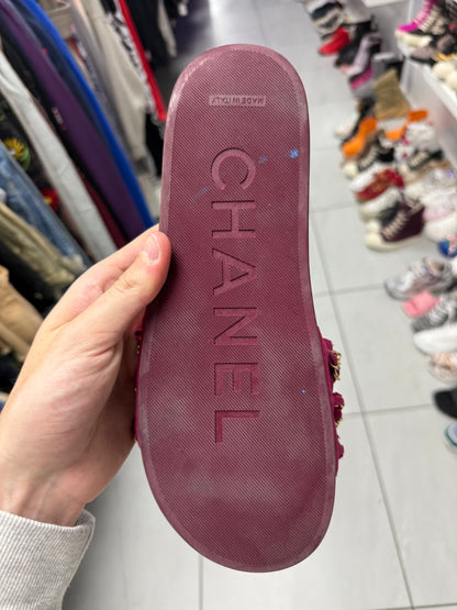 Chanel Sandals Red Used 42 With Box