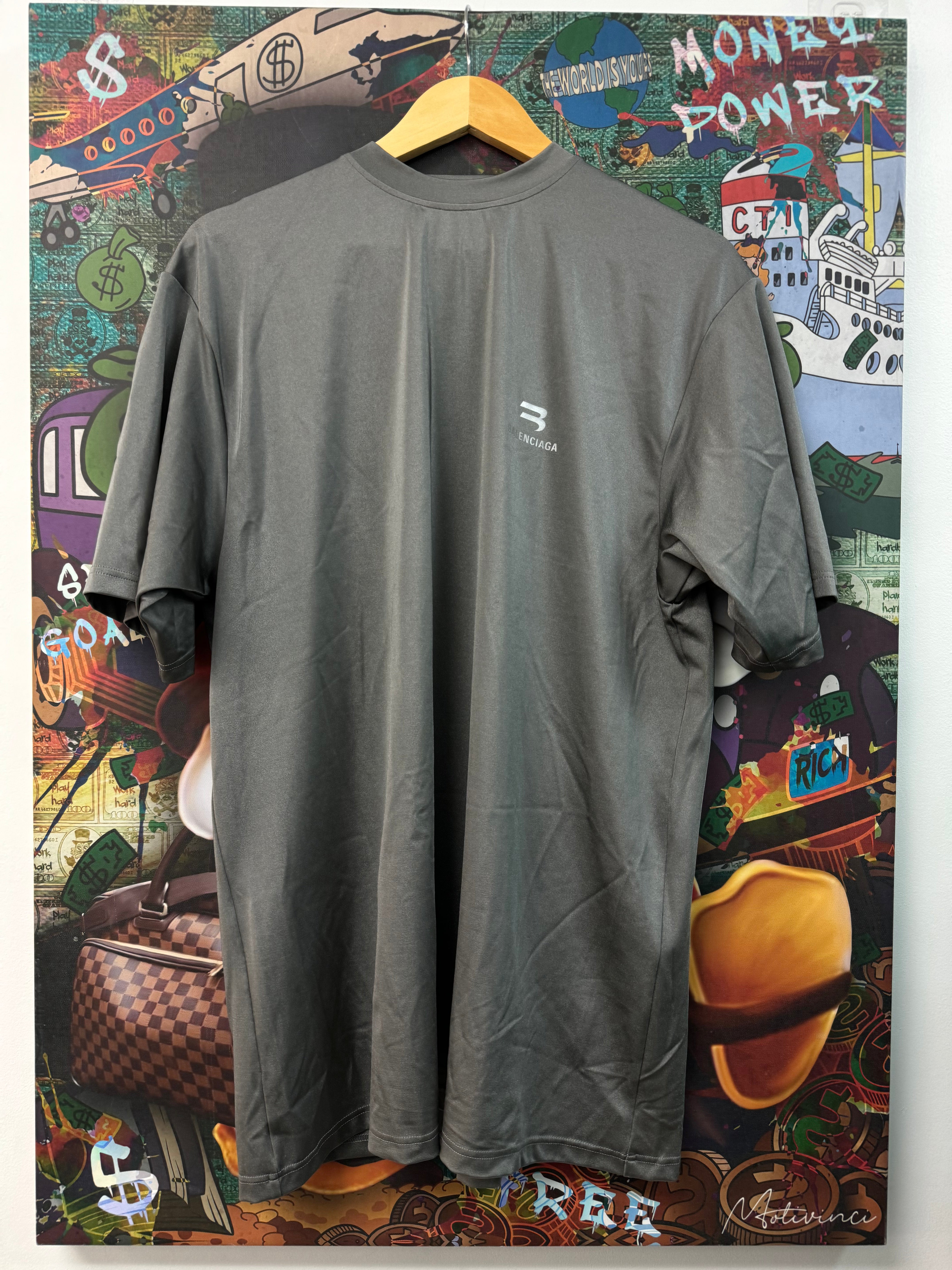 Balenciaga Spandex Silver Tee