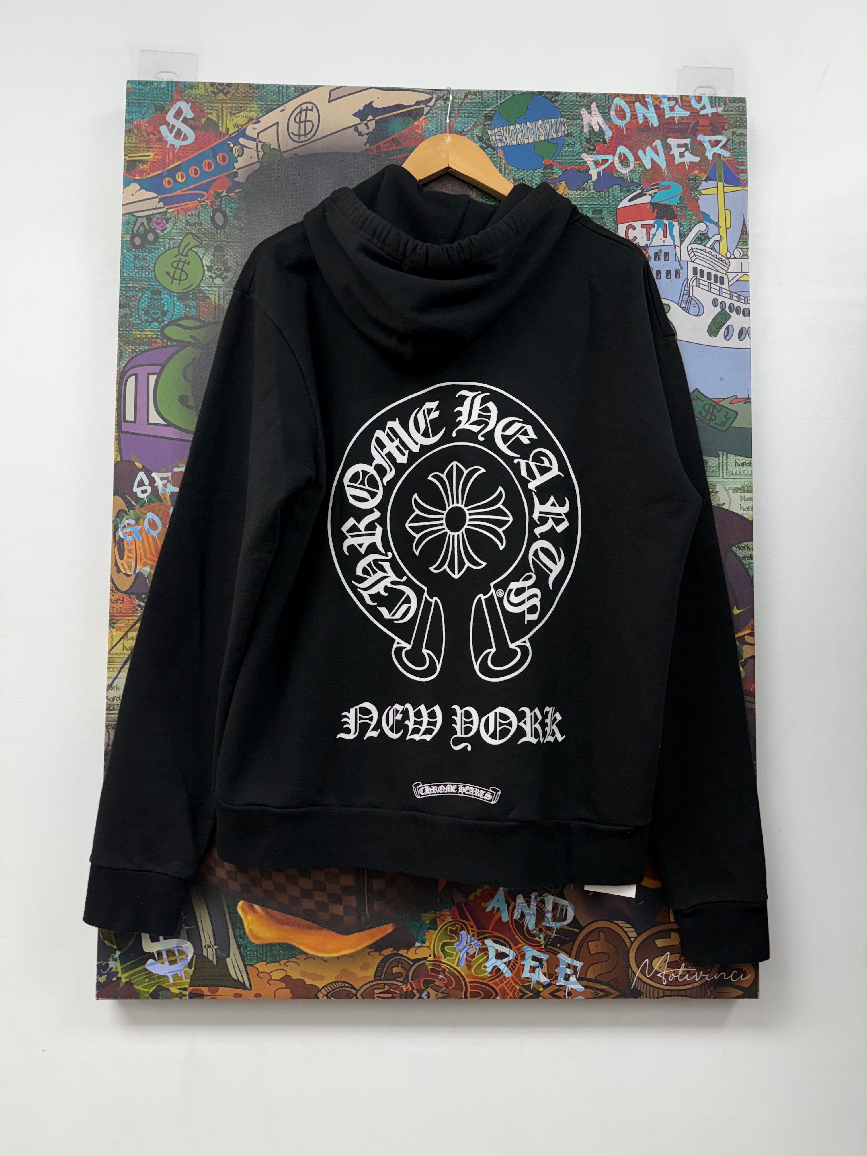 Chrome  Hearts Black New York Horseshoe Hoodie