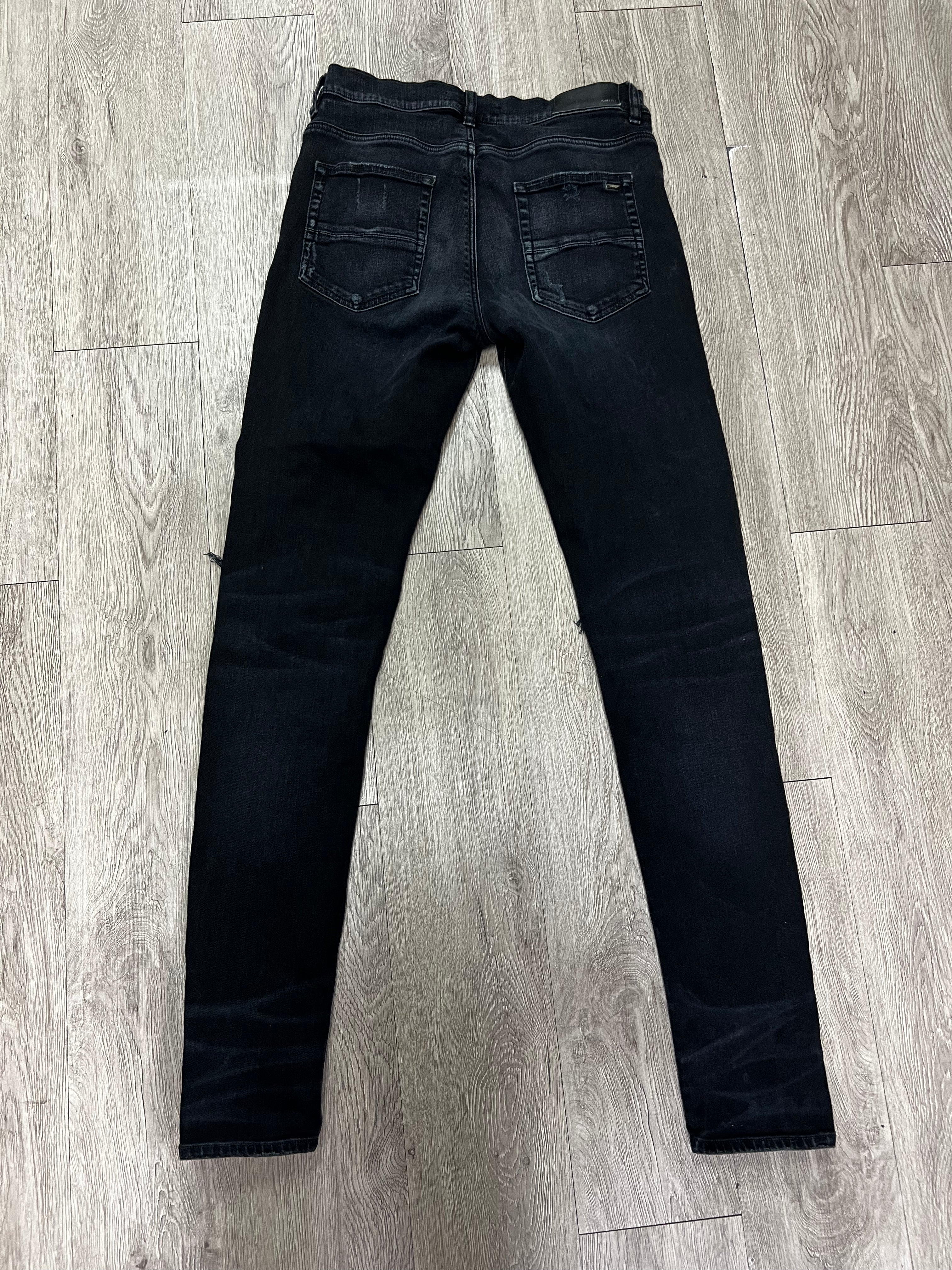 Amiri MX1 Black Wash Purple Patch Jeans