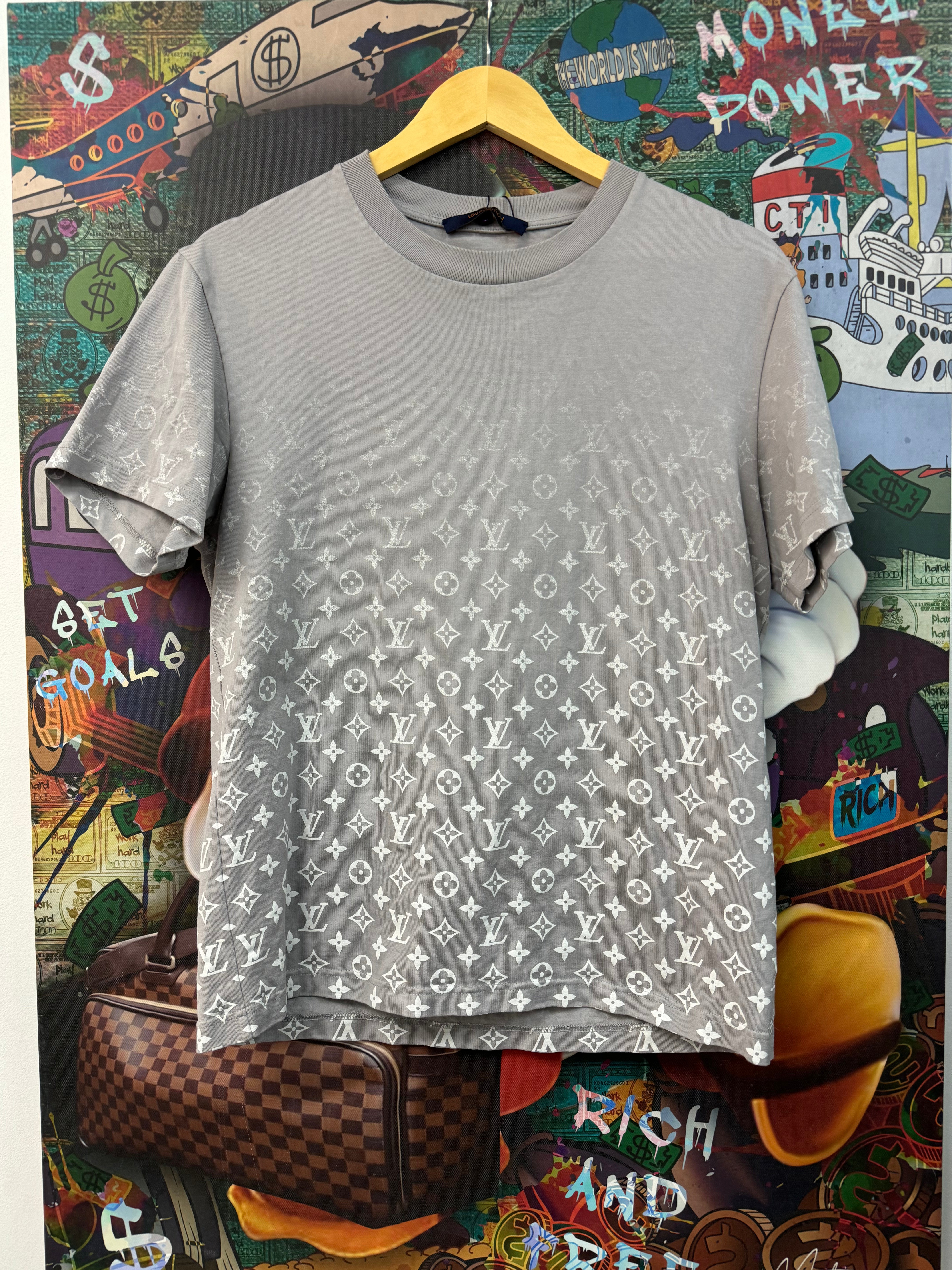 Louis Vuitton Grey Gradient Monogram Tee