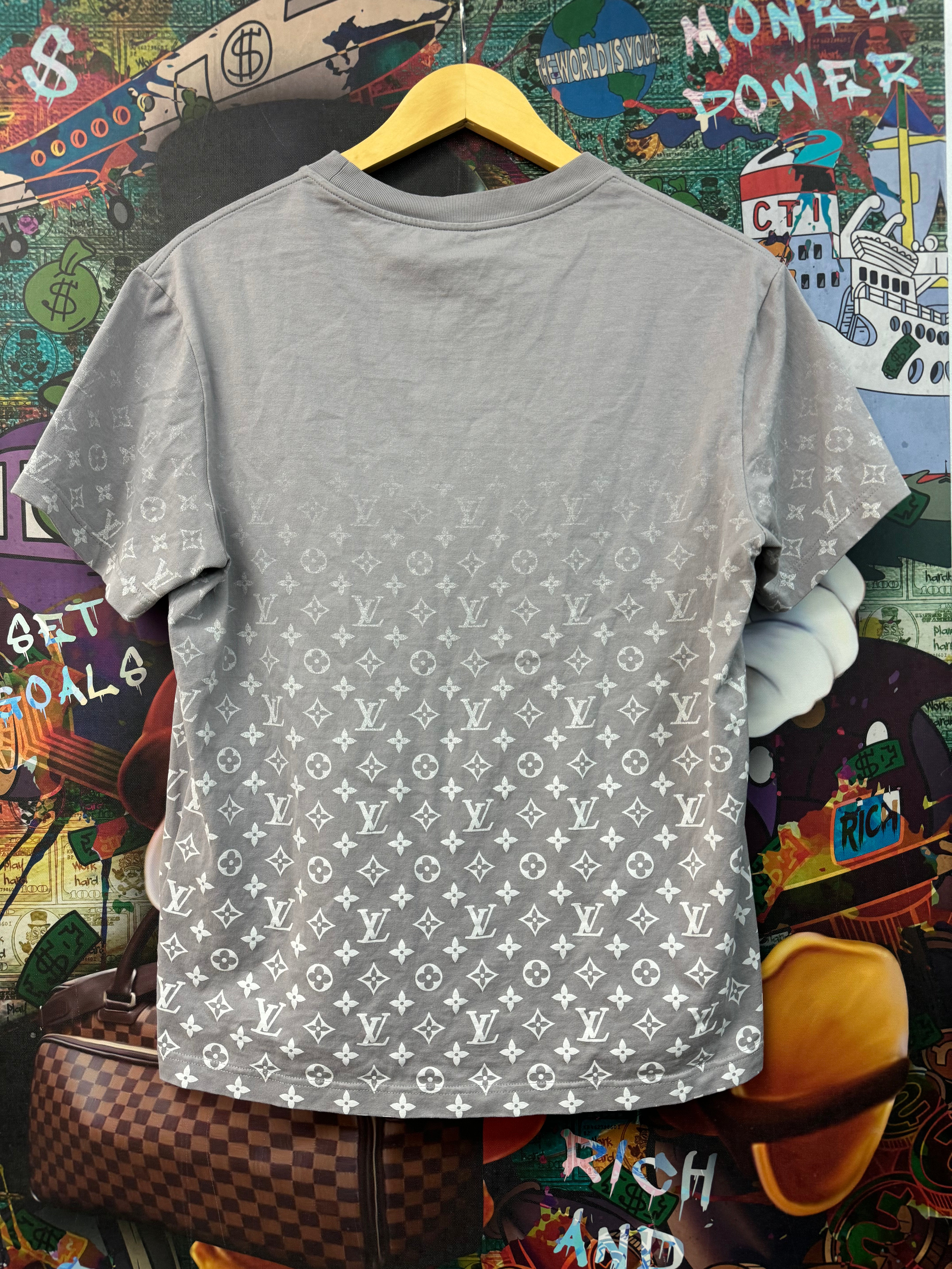 Louis Vuitton Grey Gradient Monogram Tee