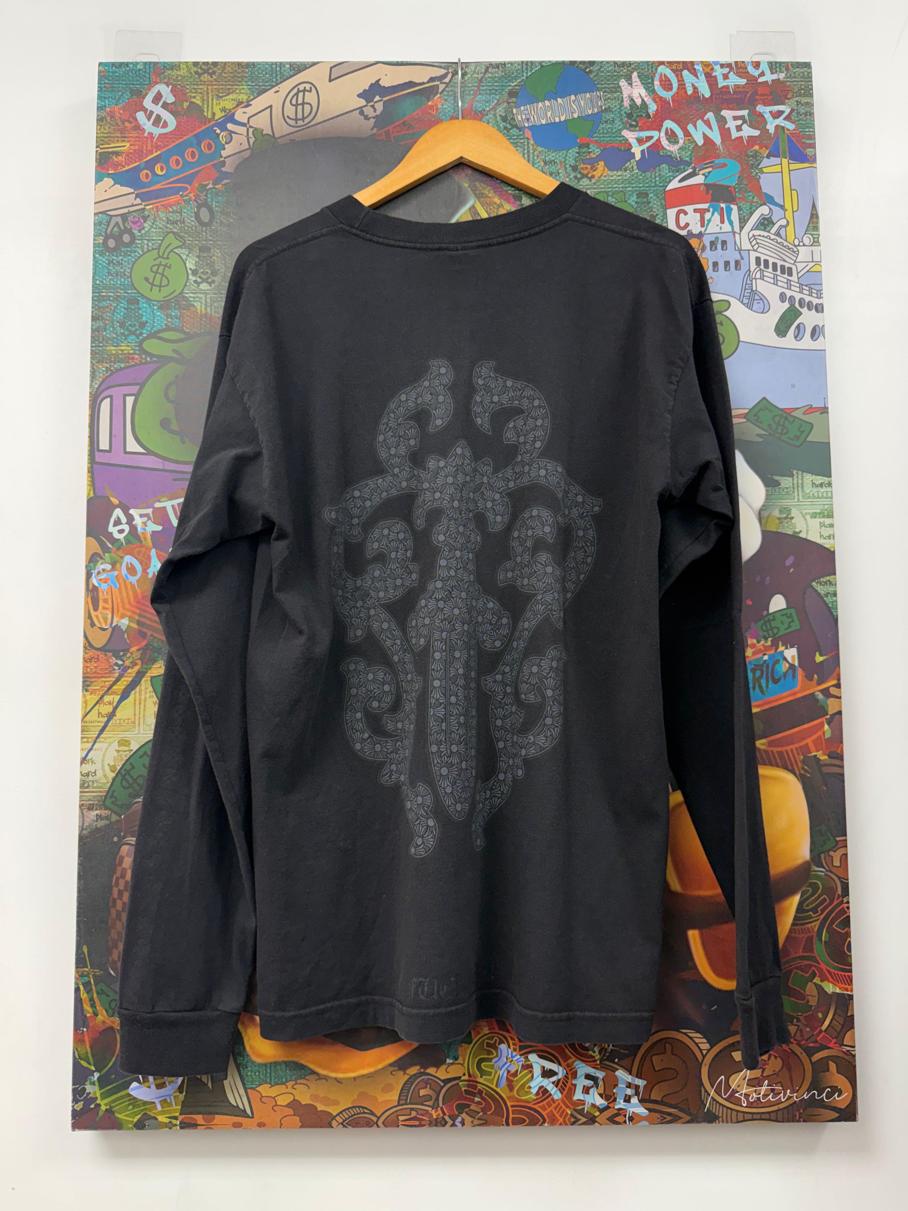 Chrome  Hearts Black Tonal Dagger Long Sleeve