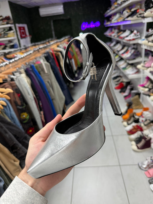 Givenchy Heels Silver Foil 36 (4) Used