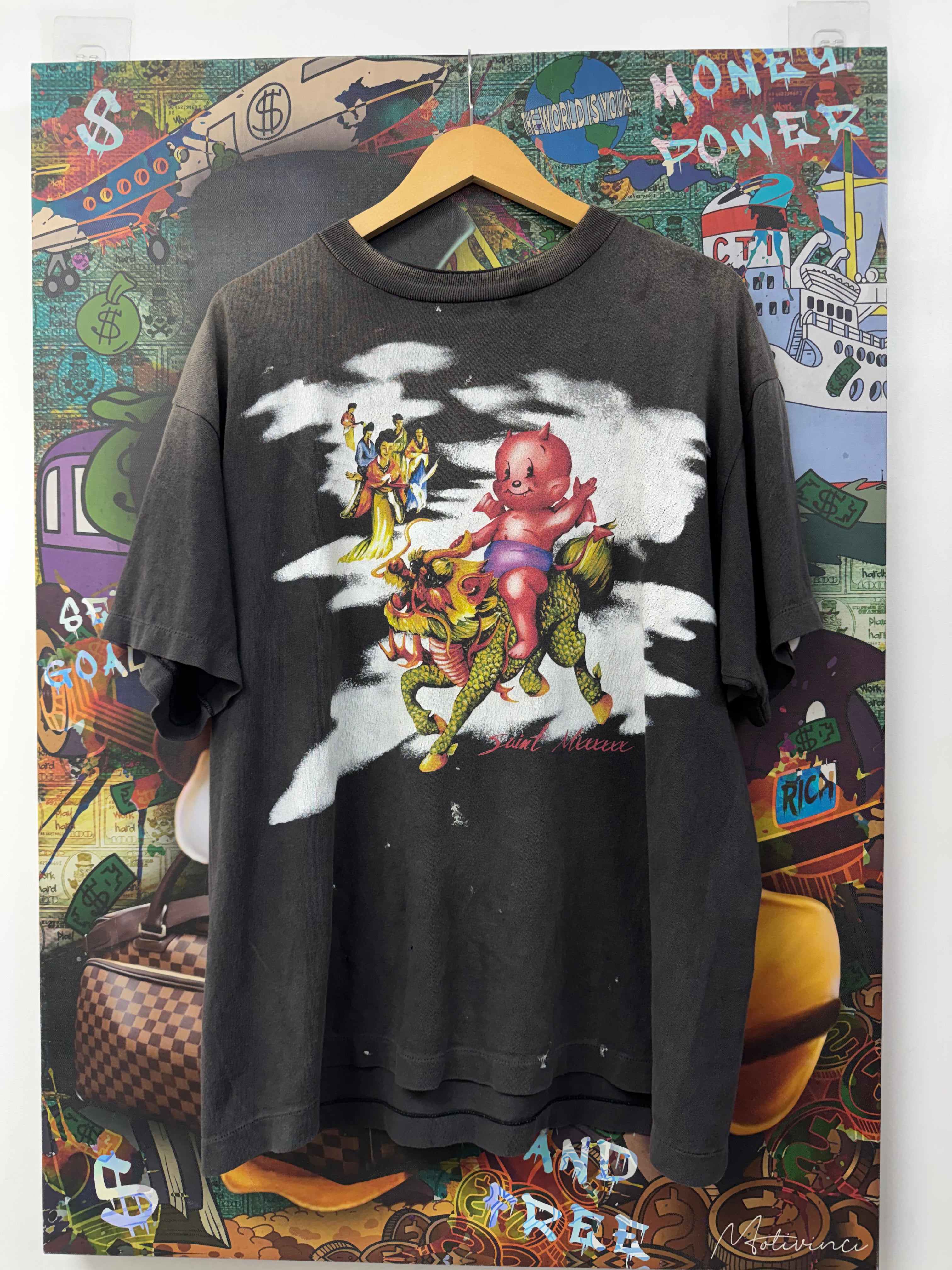 Saint Mxxxxxx Distressed Dragon Tee