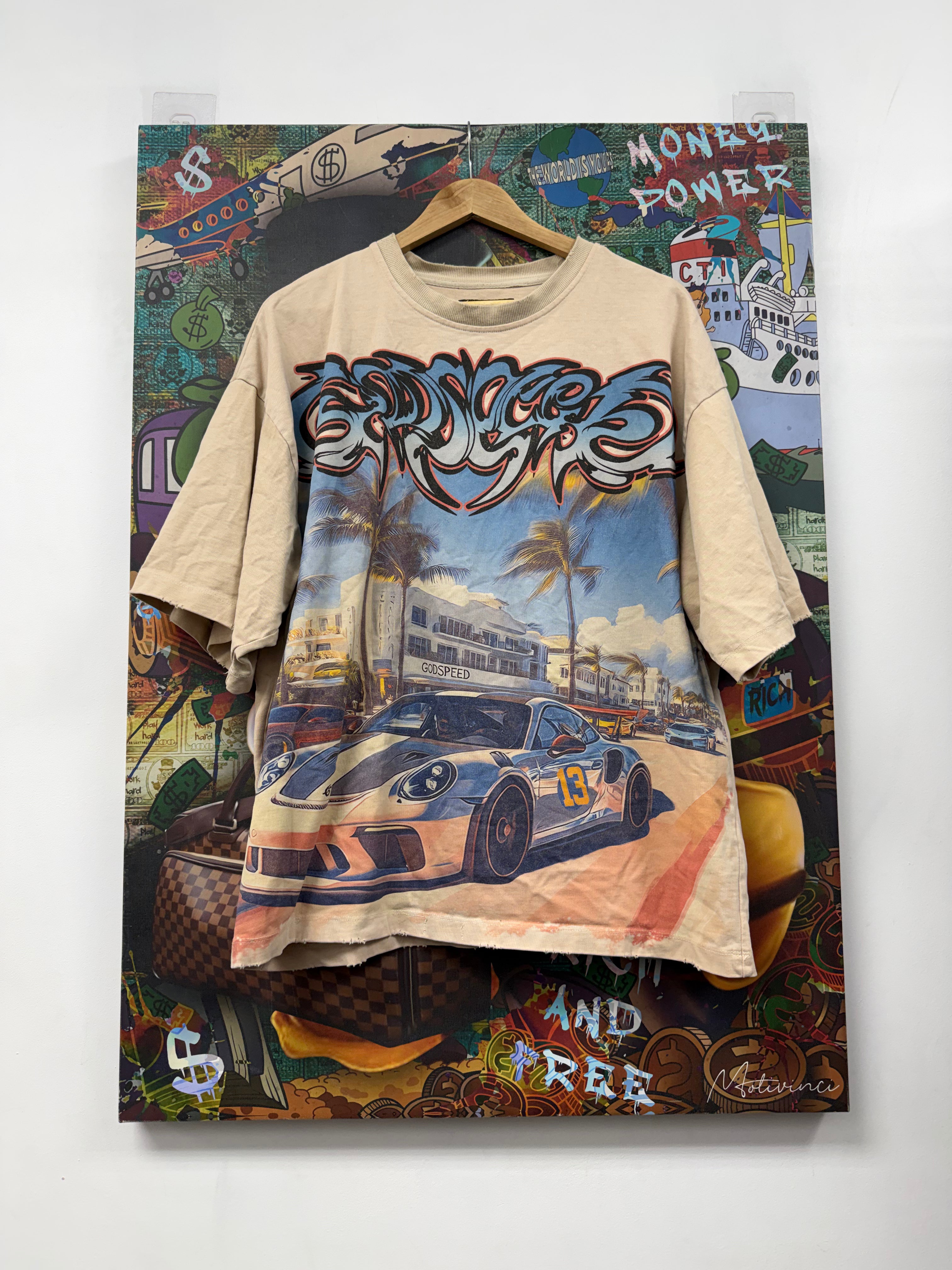 Godspeed Tan Miami Race Tee