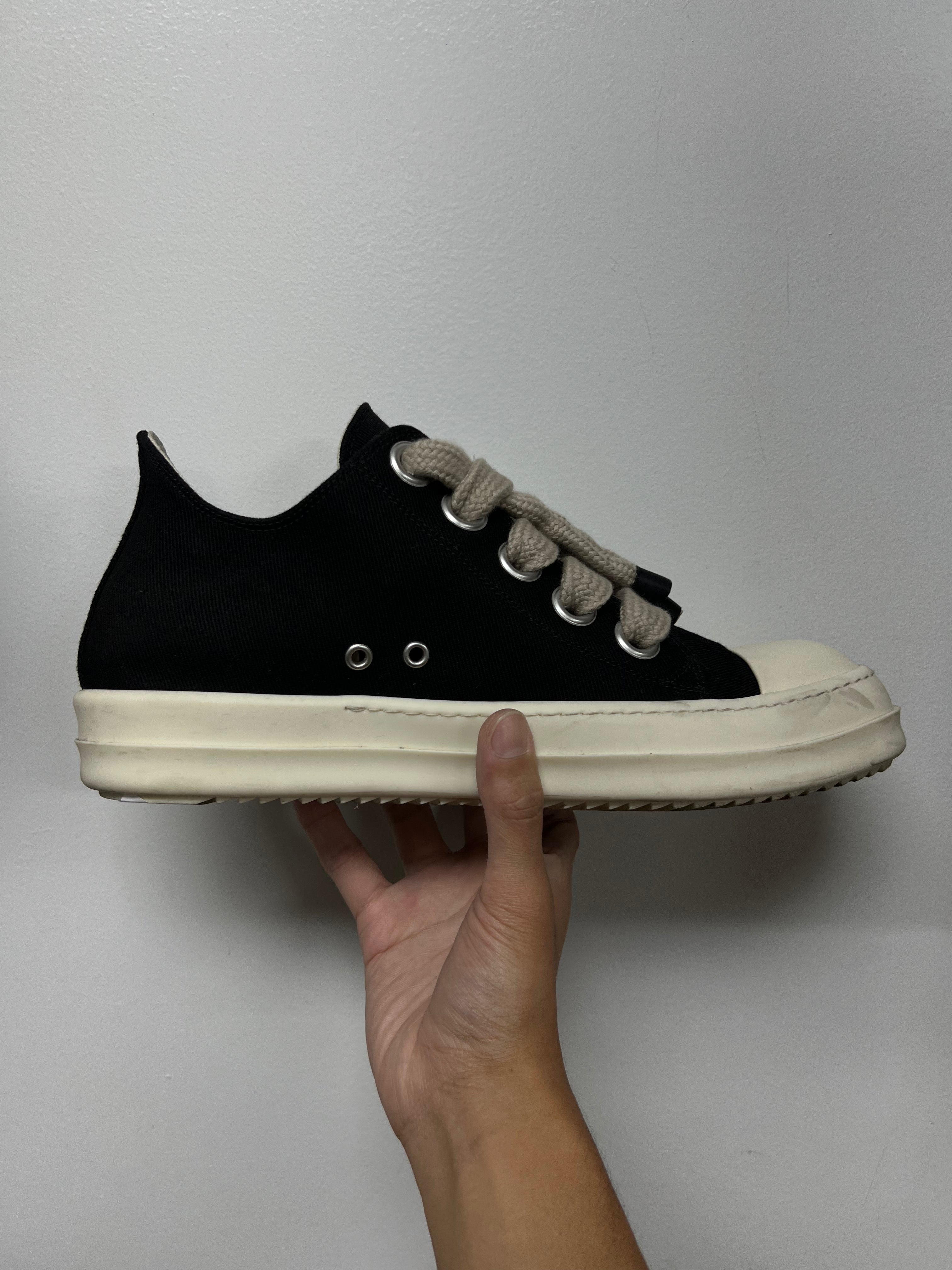Rick Owens Black & Milk DKSHDW Jumbo Lace Ramone Low