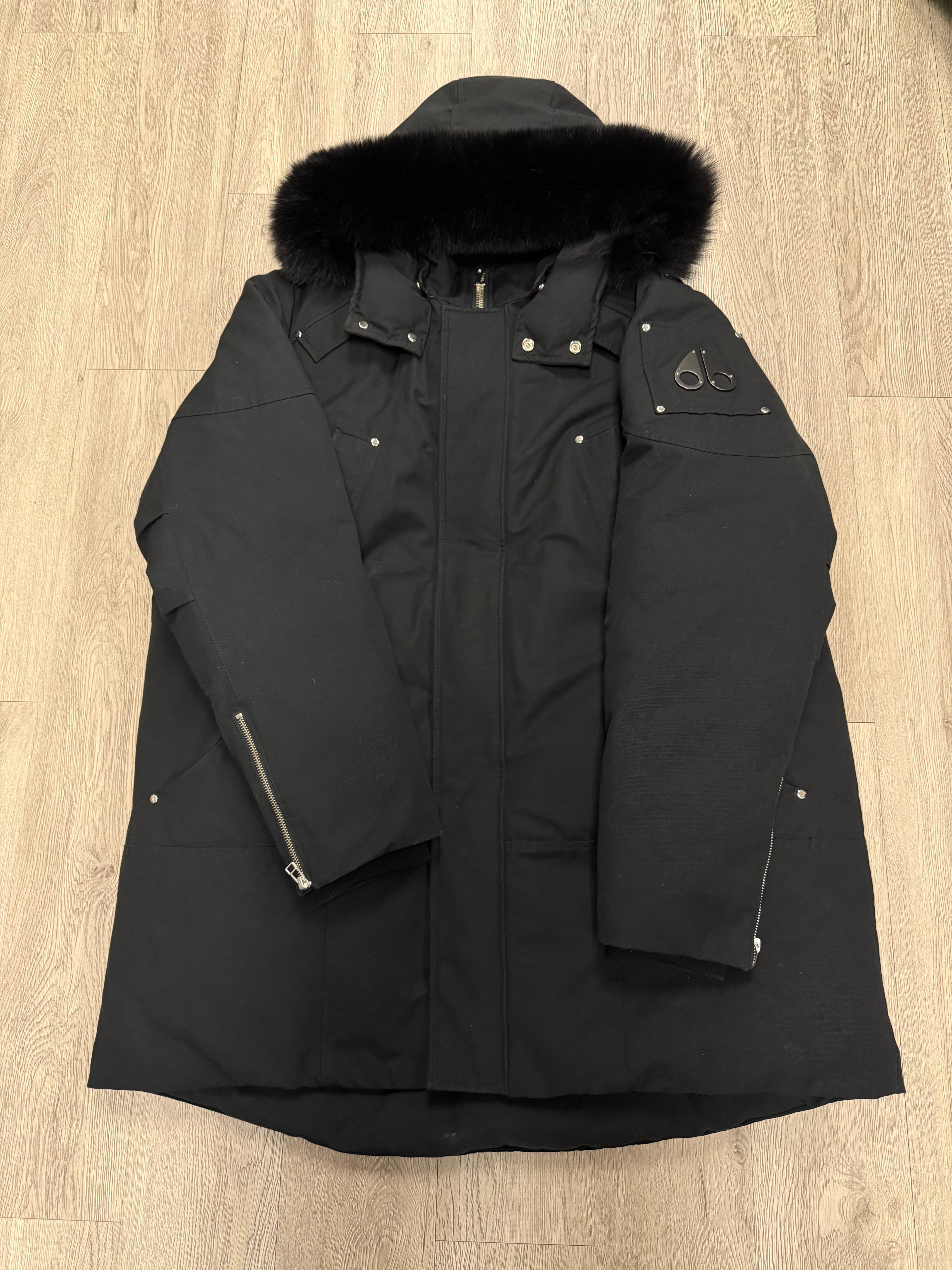 Moose Knuckles Jacket Black Black Fur Used 4XL