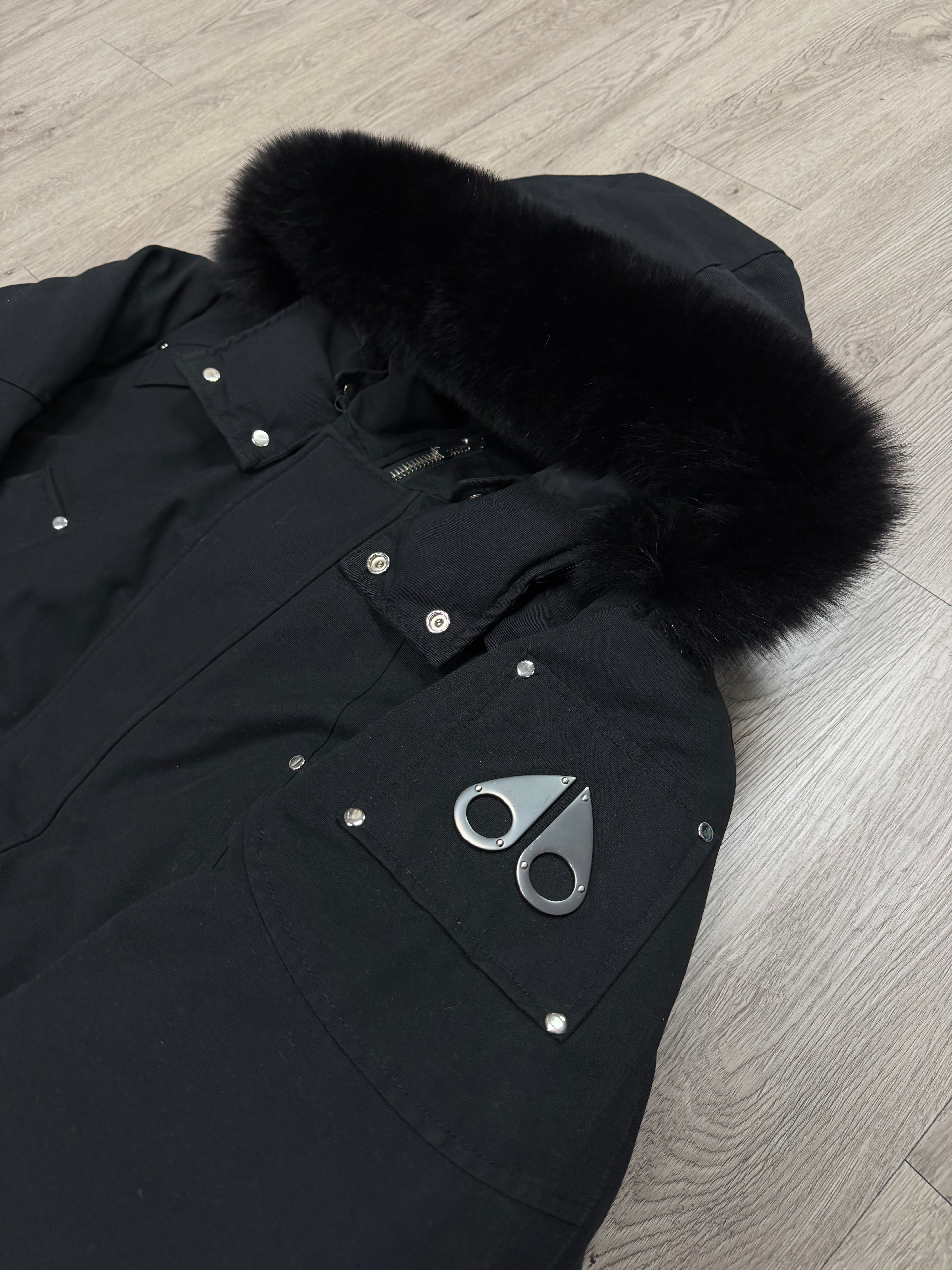 Moose Knuckles Jacket Black Black Fur Used 4XL