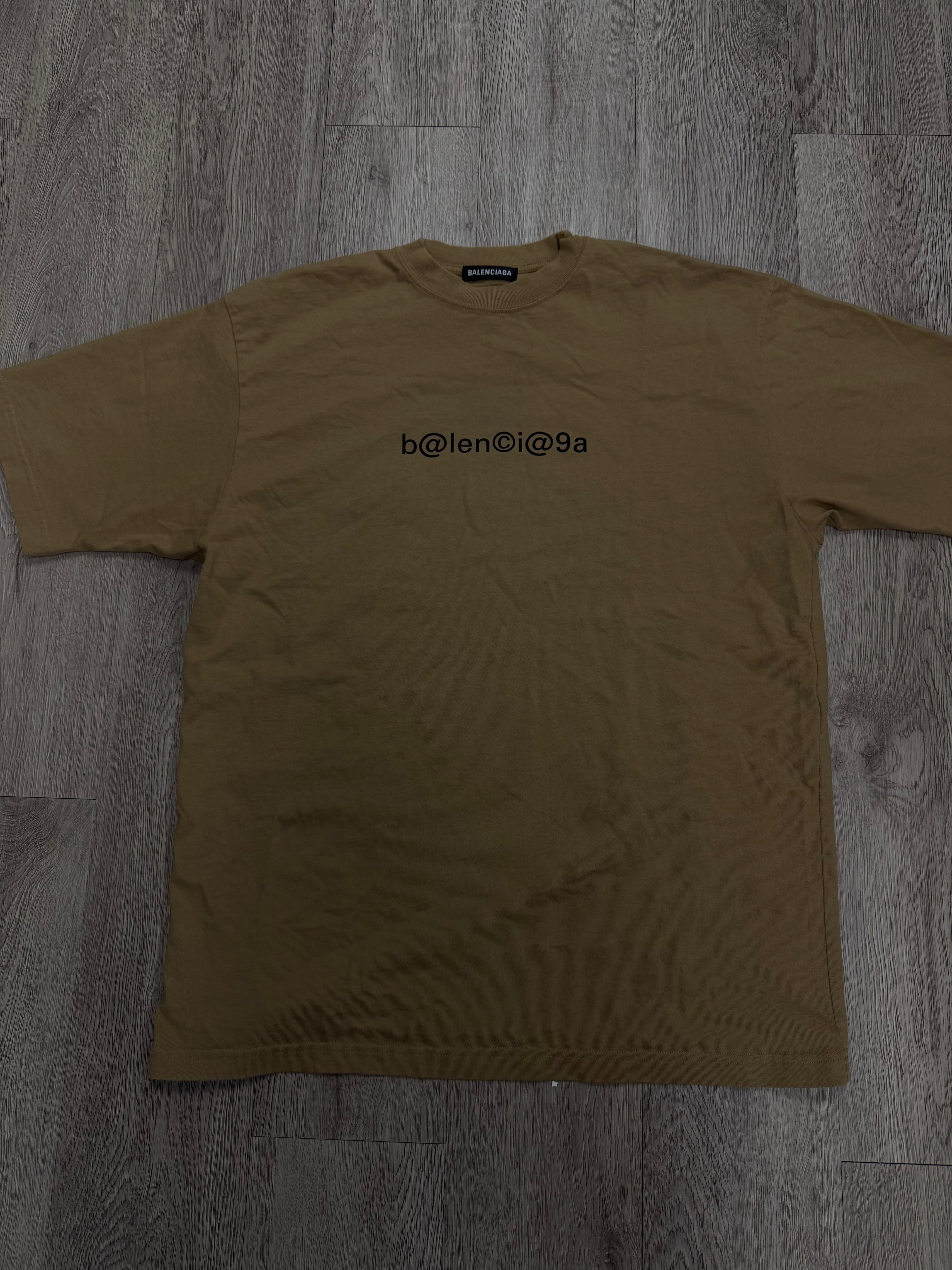 Balenciaga Tan Logo Tee