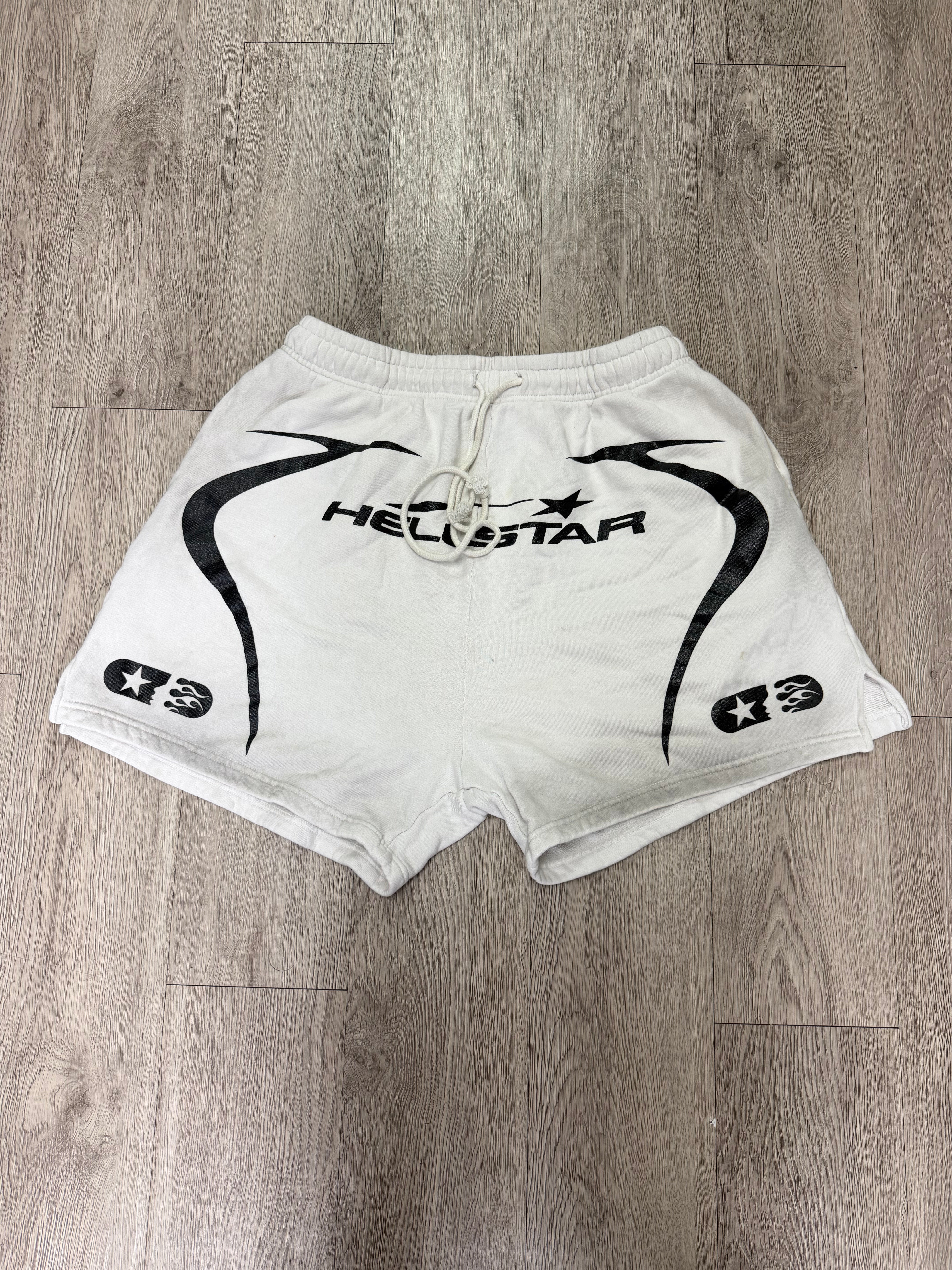 Hellstar White Warm Up Shorts