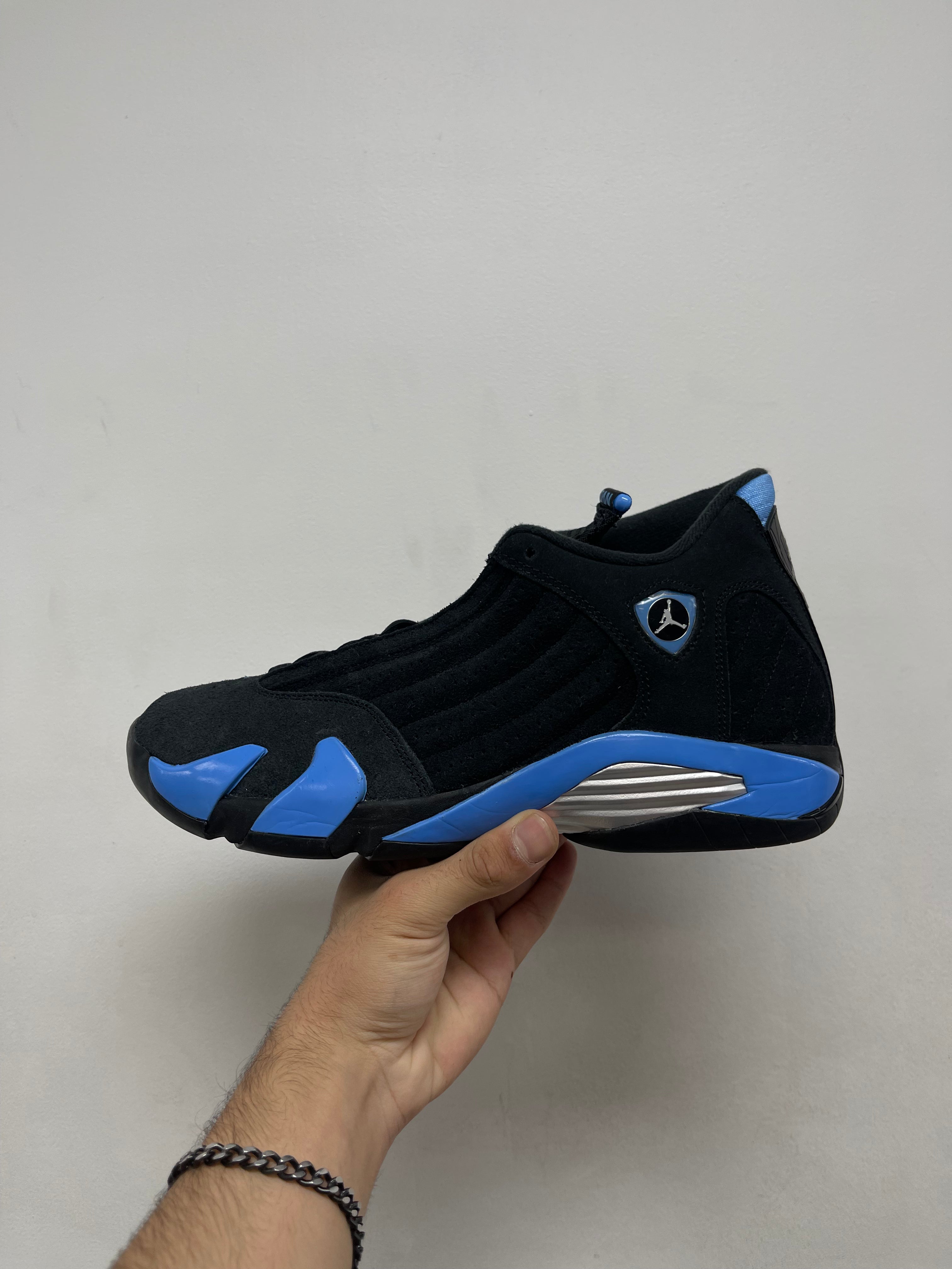 Jordan 14 Black Uni Blue Sneakers