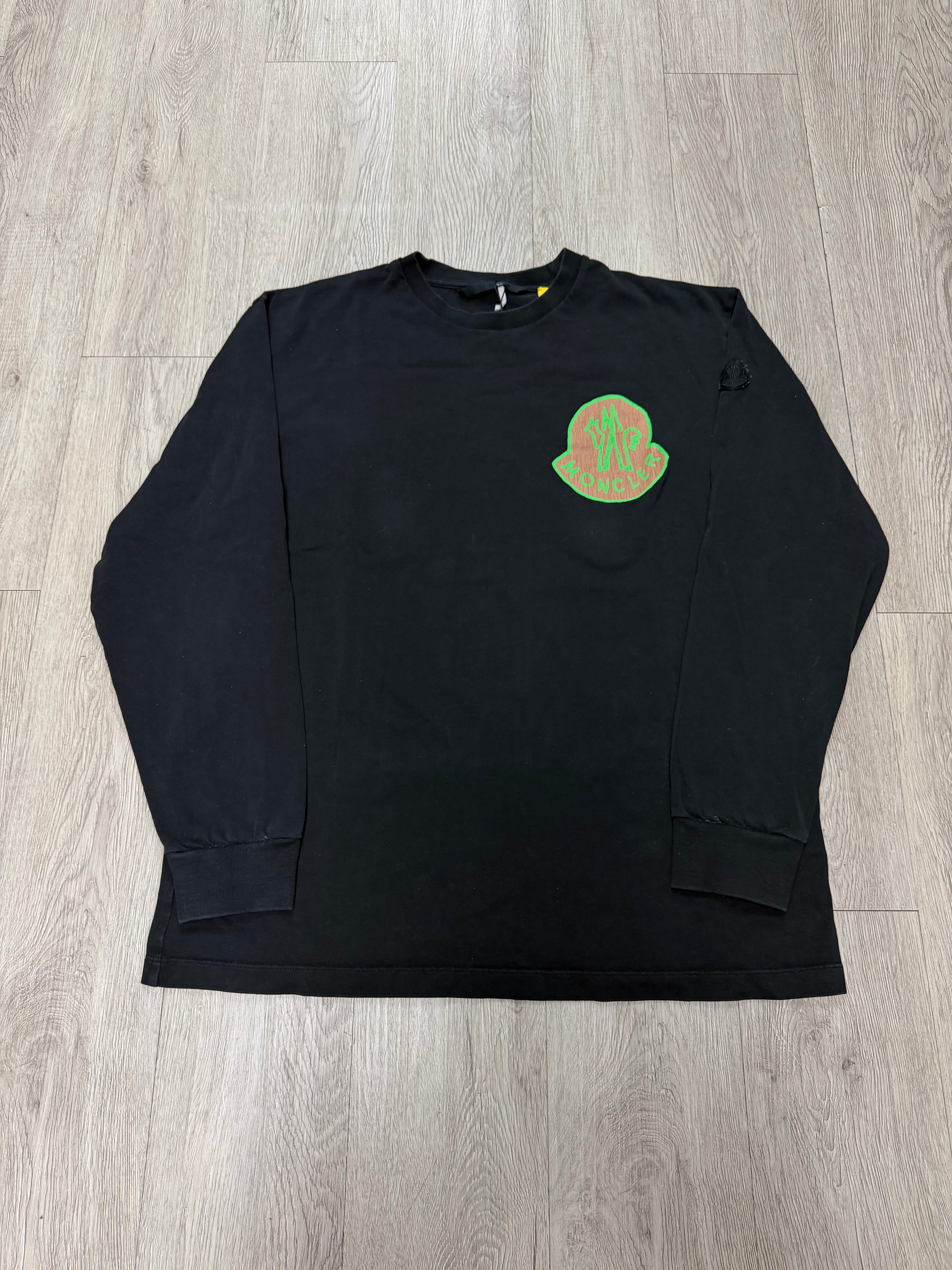 Moncler Brown Green Logo LS Shirt