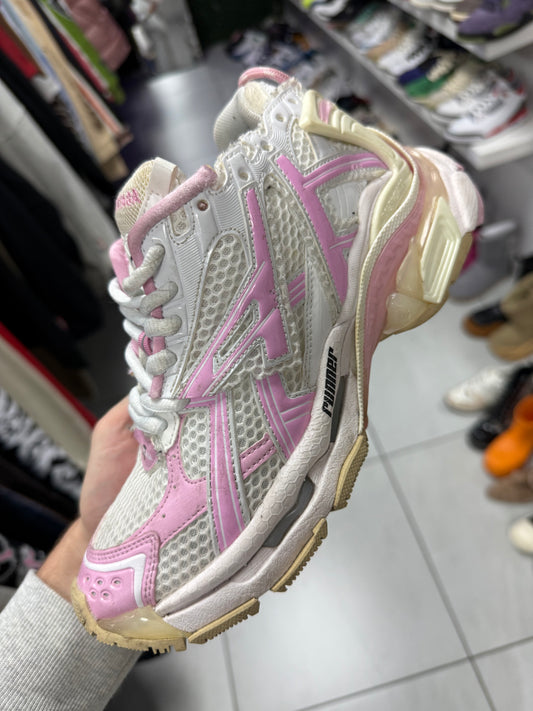 Balenciaga Runner White Pink Distressed Used 36 (US 4) No Box
