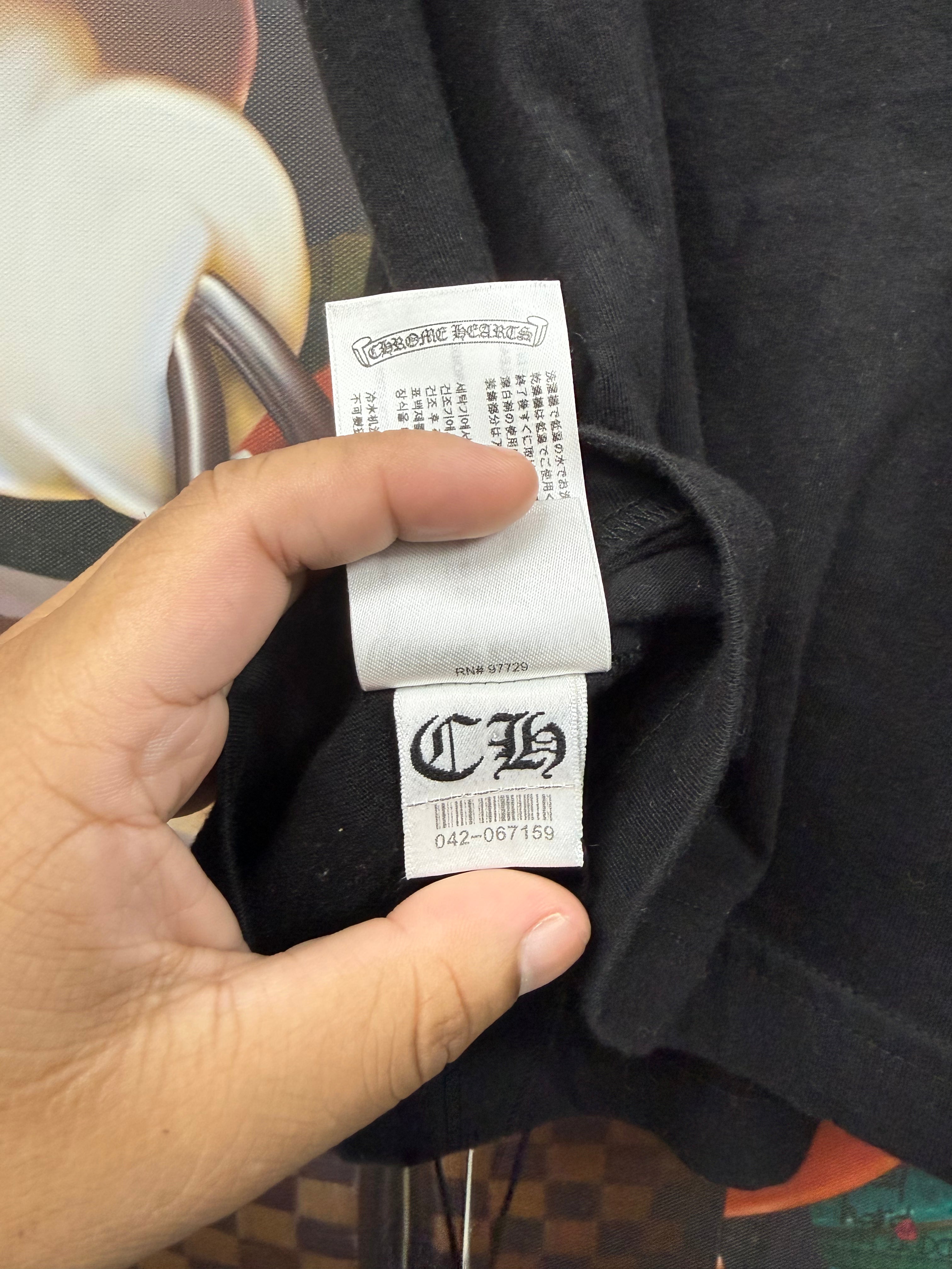 Chrome Hearts Black Blue Neck Tee