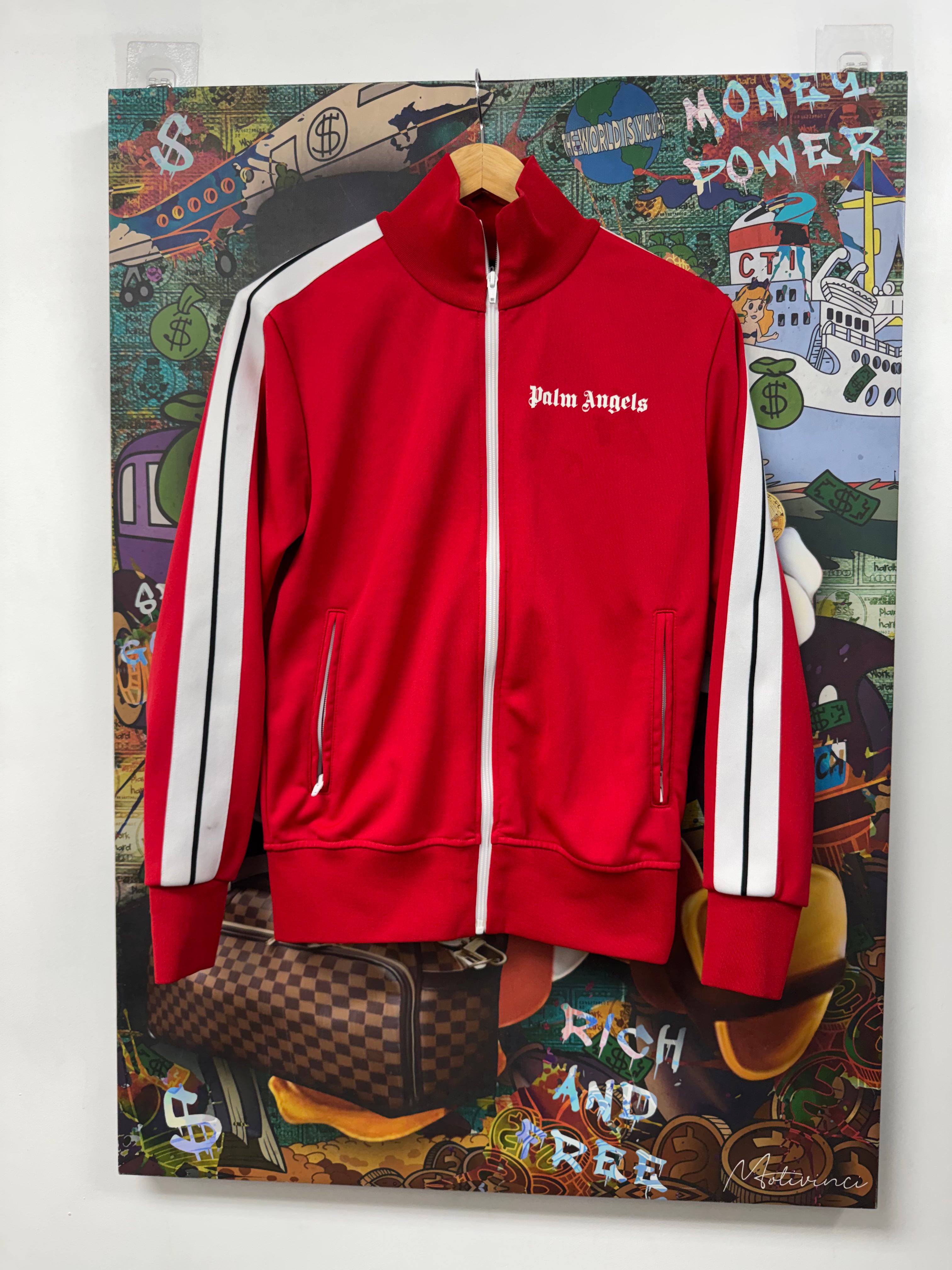 Palm Angels Red White Zip Up