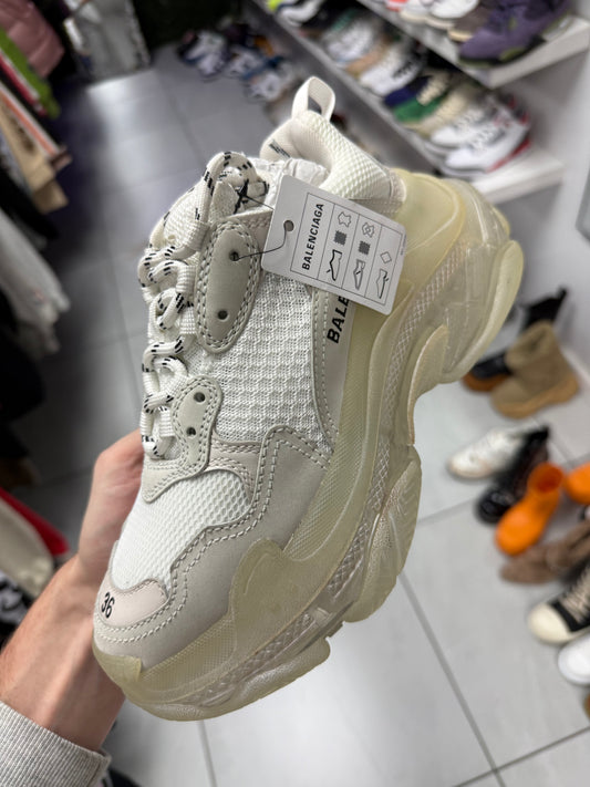 Balenciaga Triple S White Clear 36 (US 46) New
