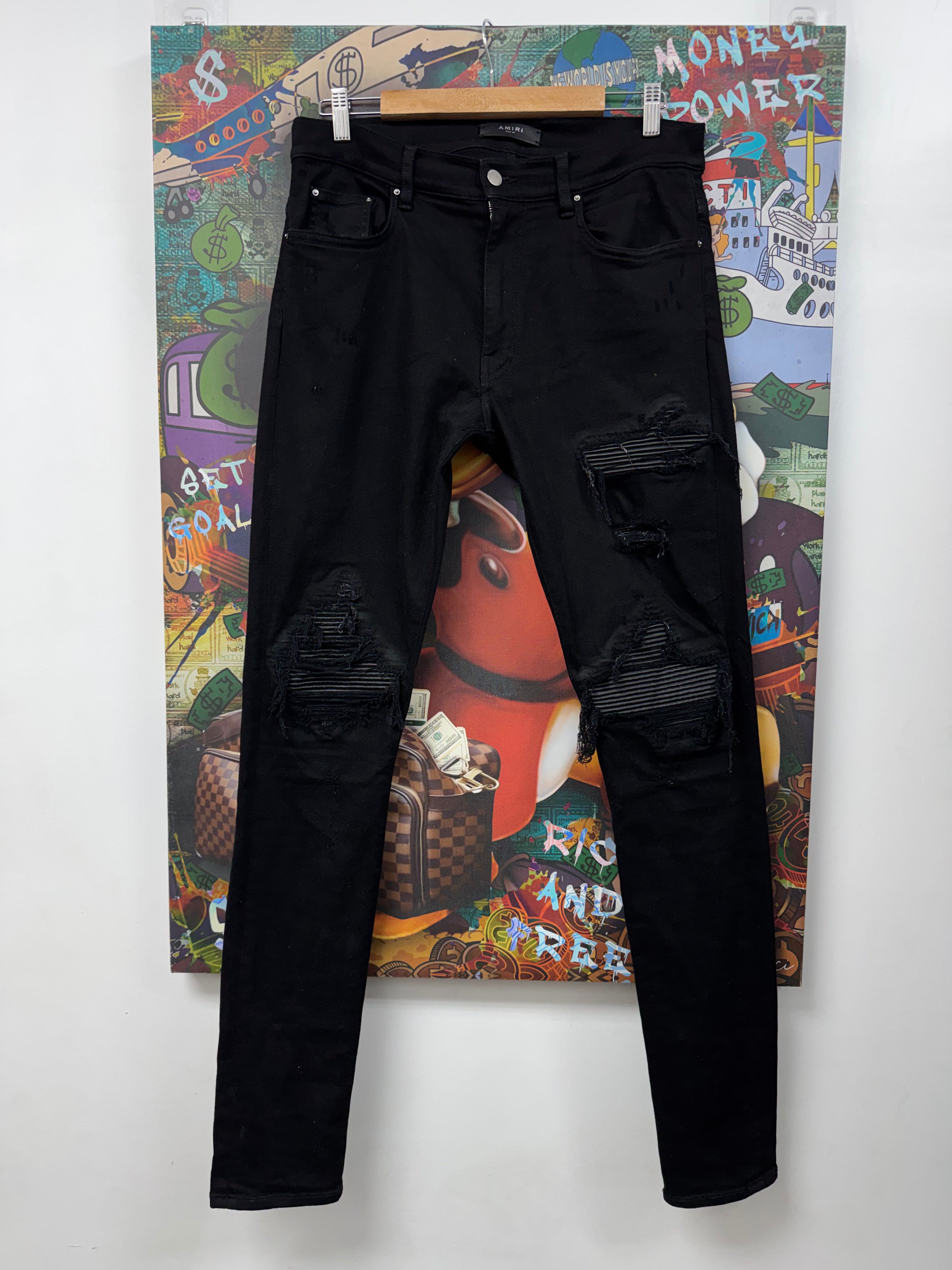Amiri Mx1 Black Black Jeans