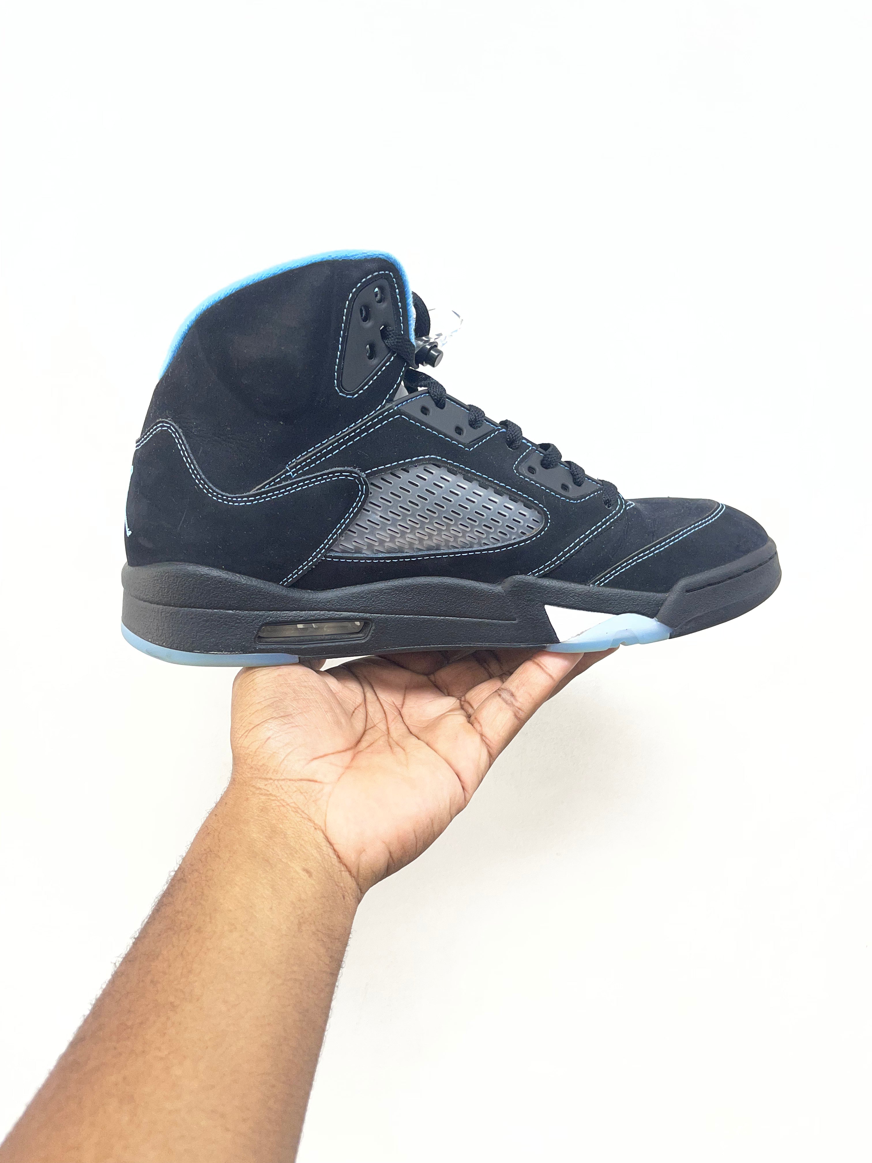 Jordan 5 Black Uni Blue Sneakers