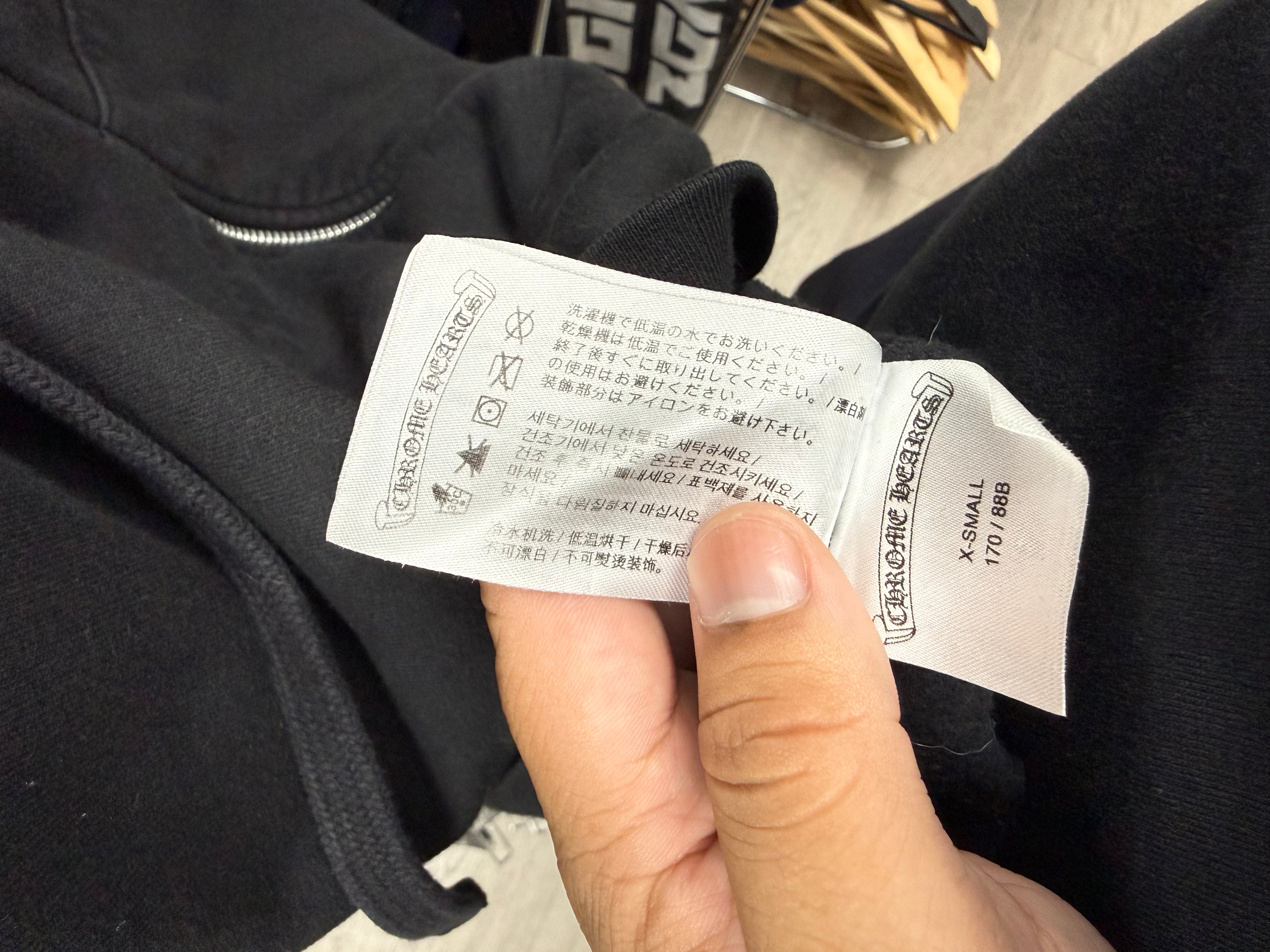 Chrome  Hearts Black T Bar USA Shoulder Logo Zip Up