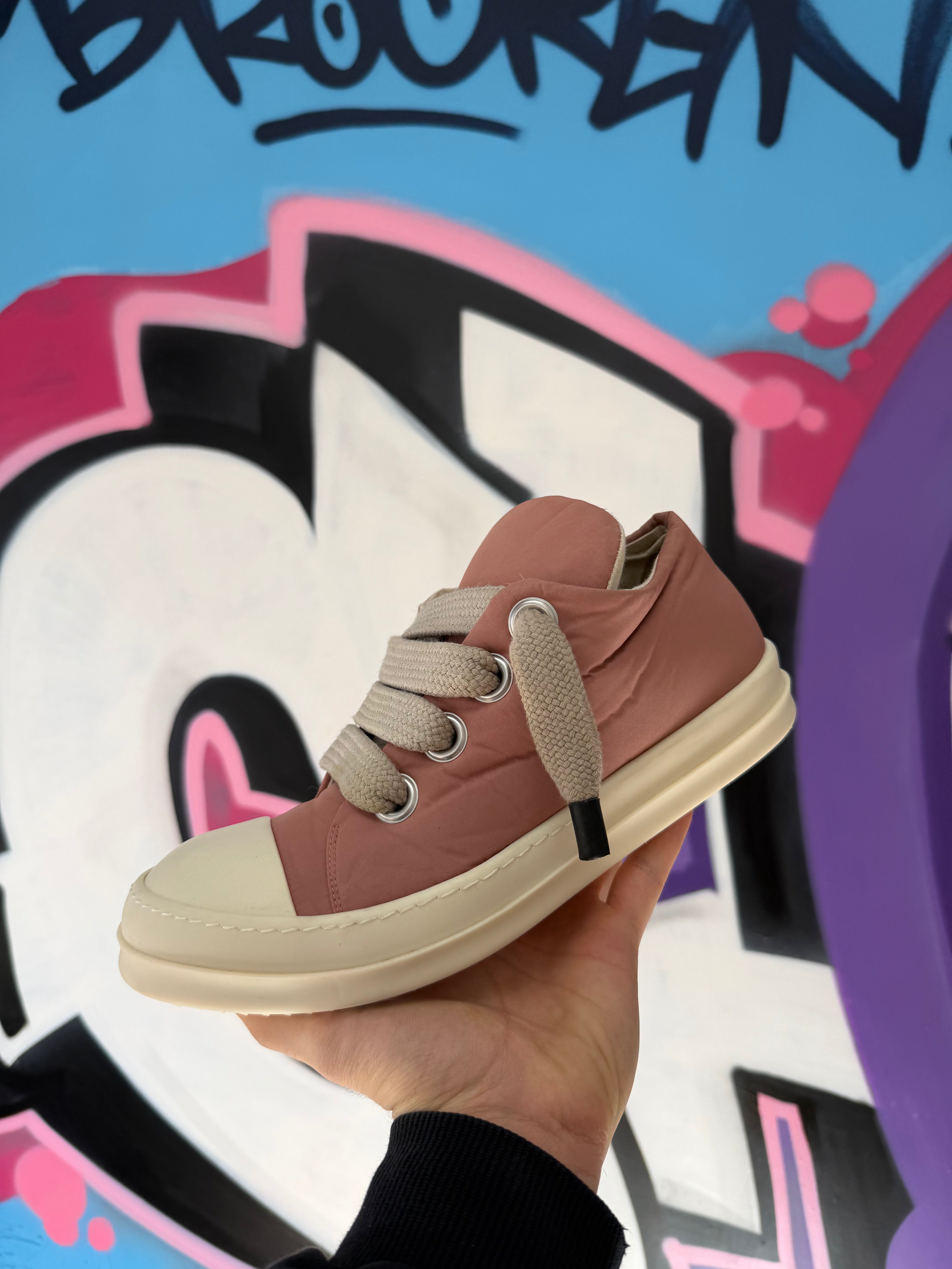 Rick Owens DRKSHDWS Jumbo Laced Pink Sneakers