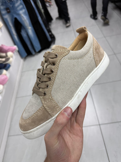 Christian Louboutin Sneakers Brown Suede Used 40 (7) With Box