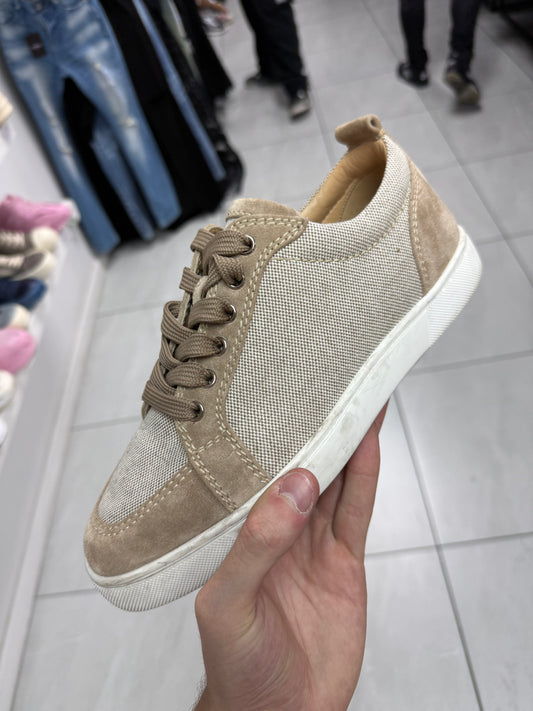 Christian Louboutin Sneakers Brown Suede Used 40 (7) With Box