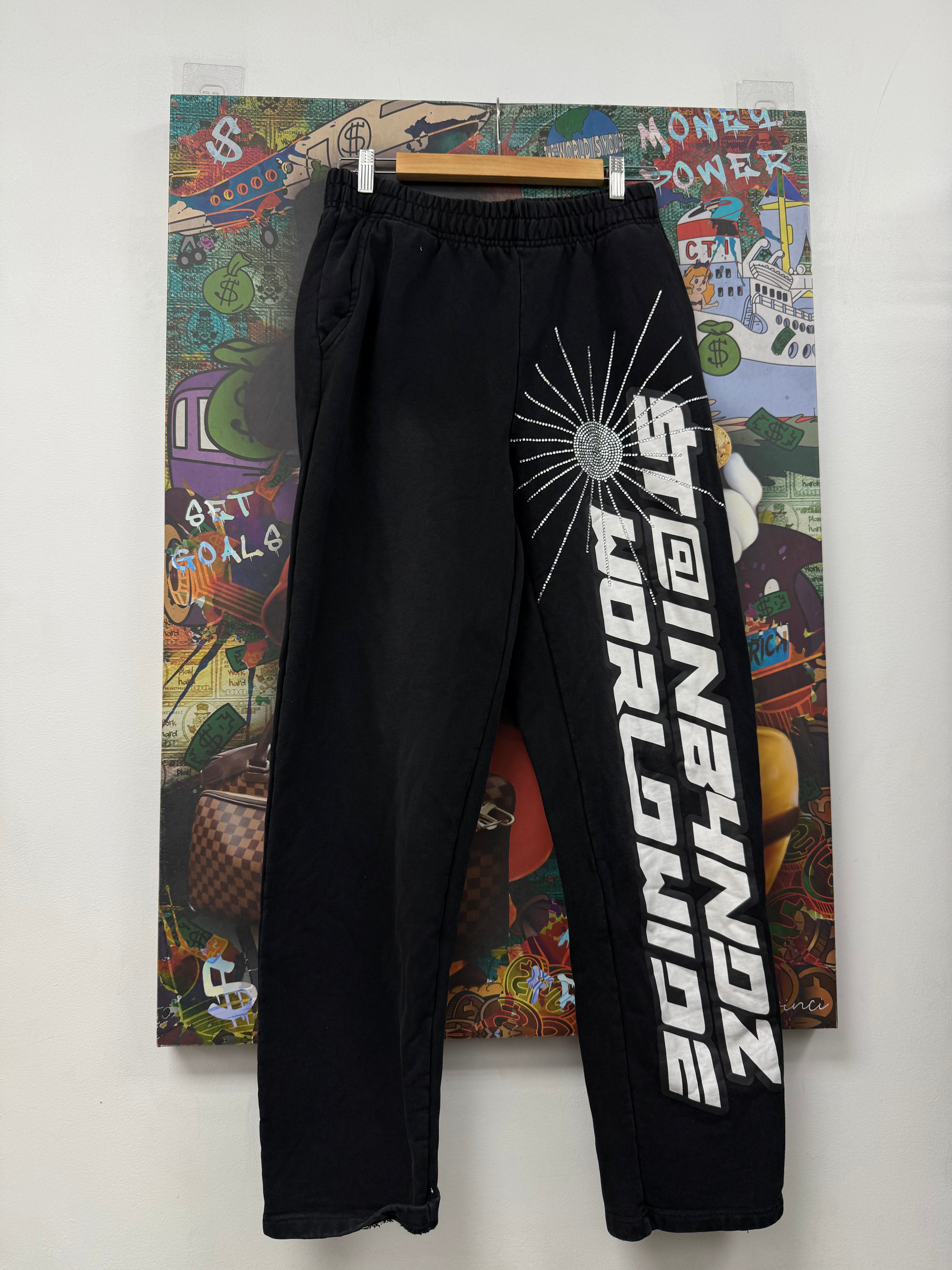 SB Studios Black Rhinestone Sweats