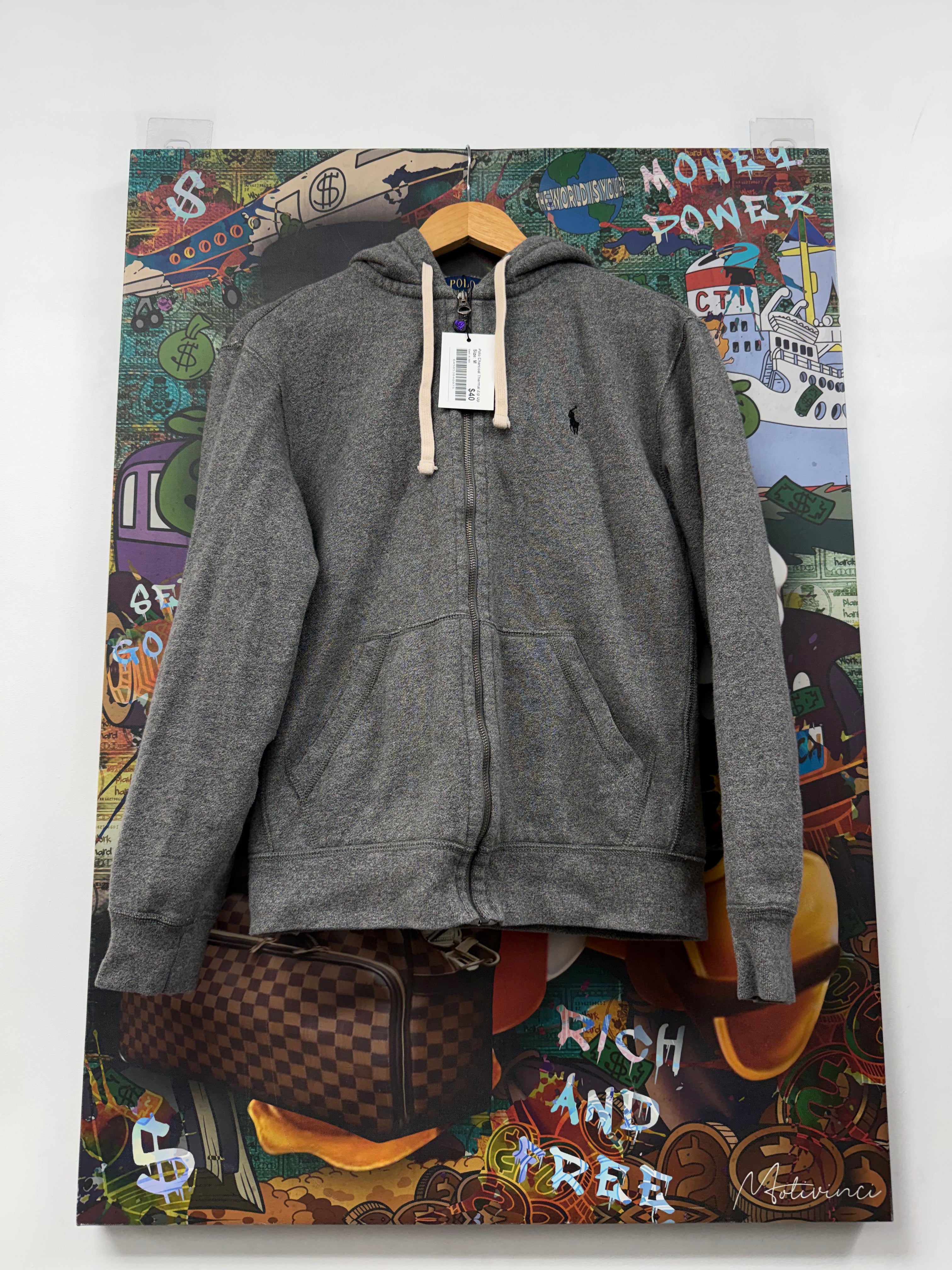 Polo Charcoal Thermal Zip Up