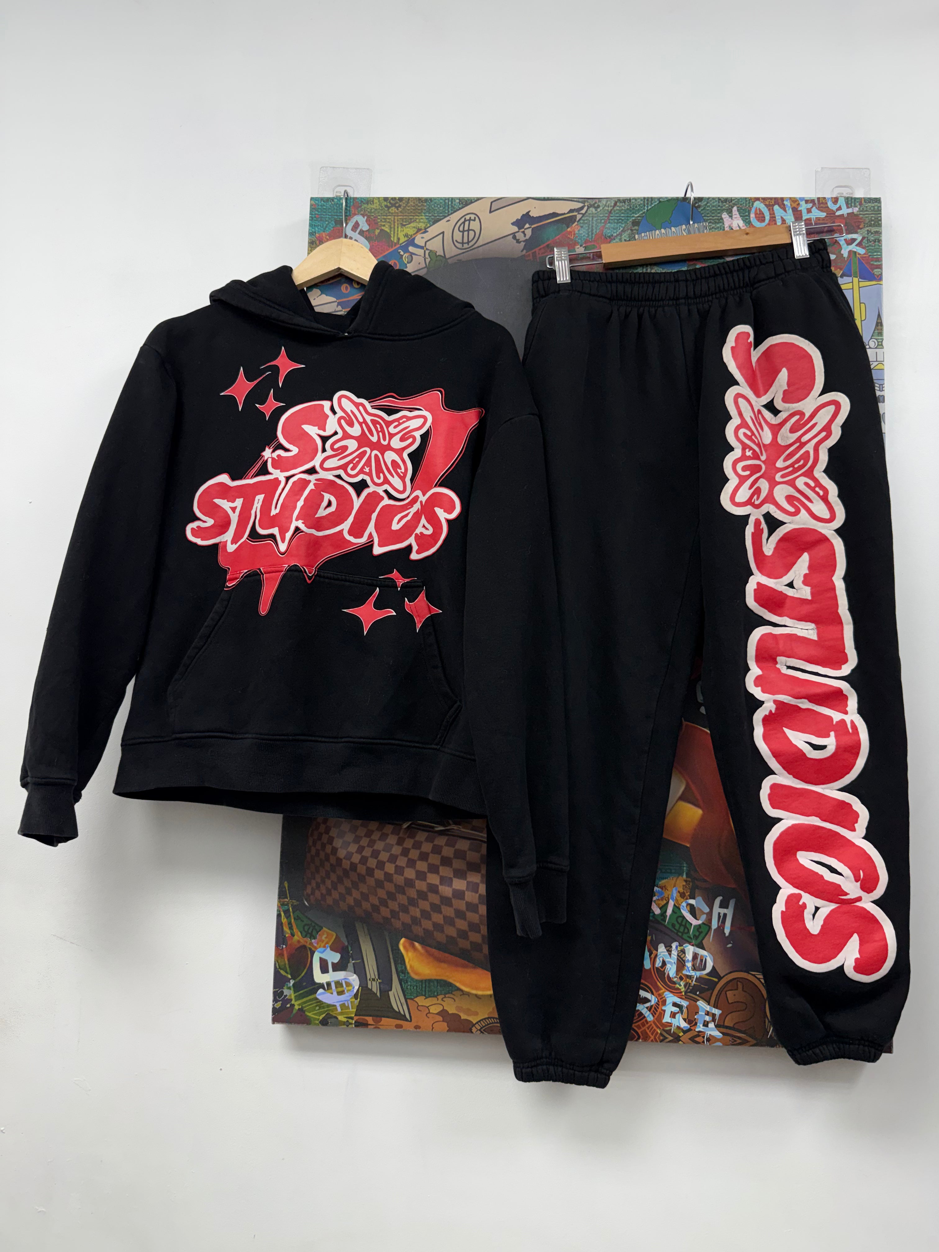 SB Studios Black Red Sweatsuit