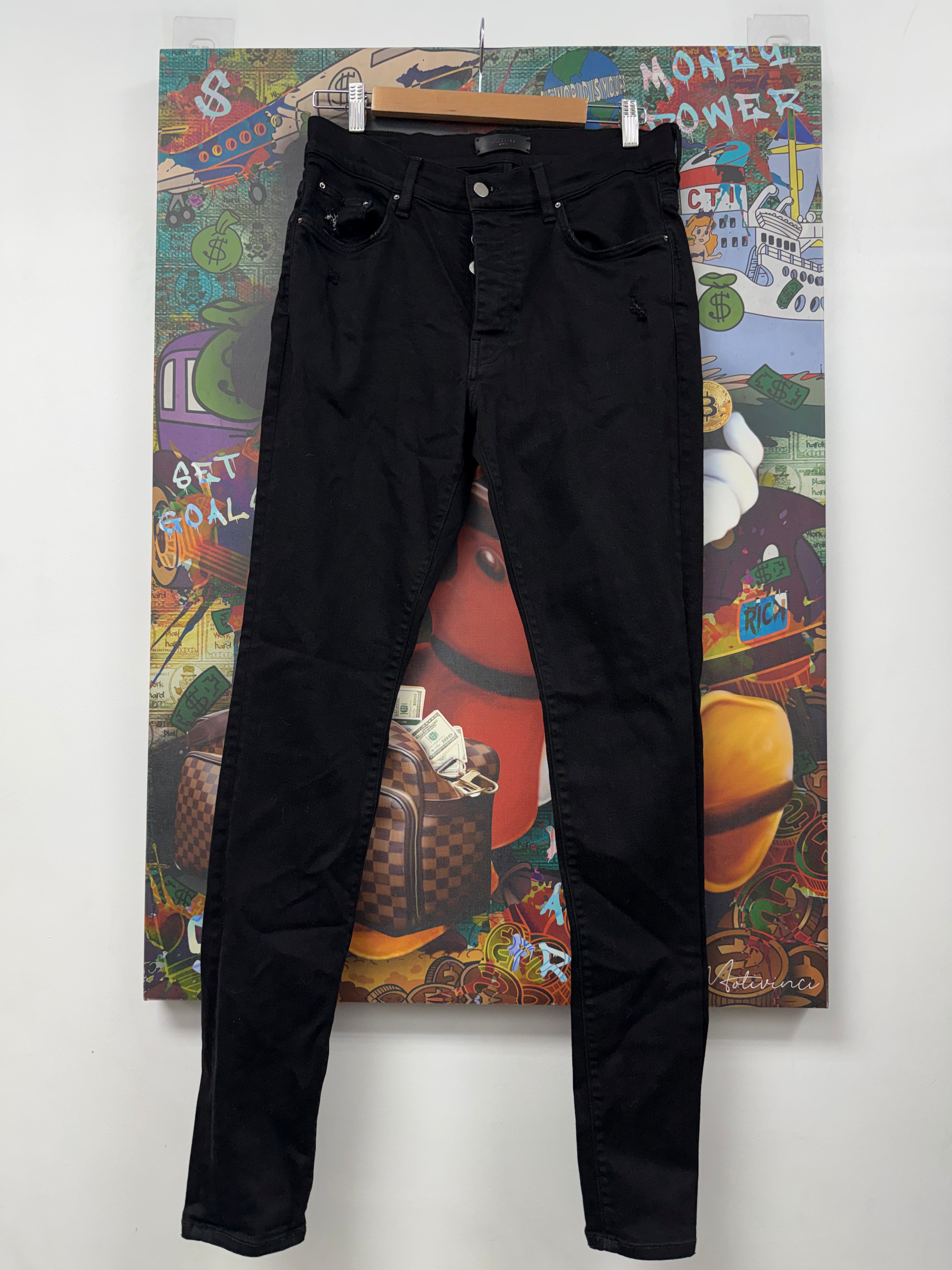 Amiri Black Plain Jeans
