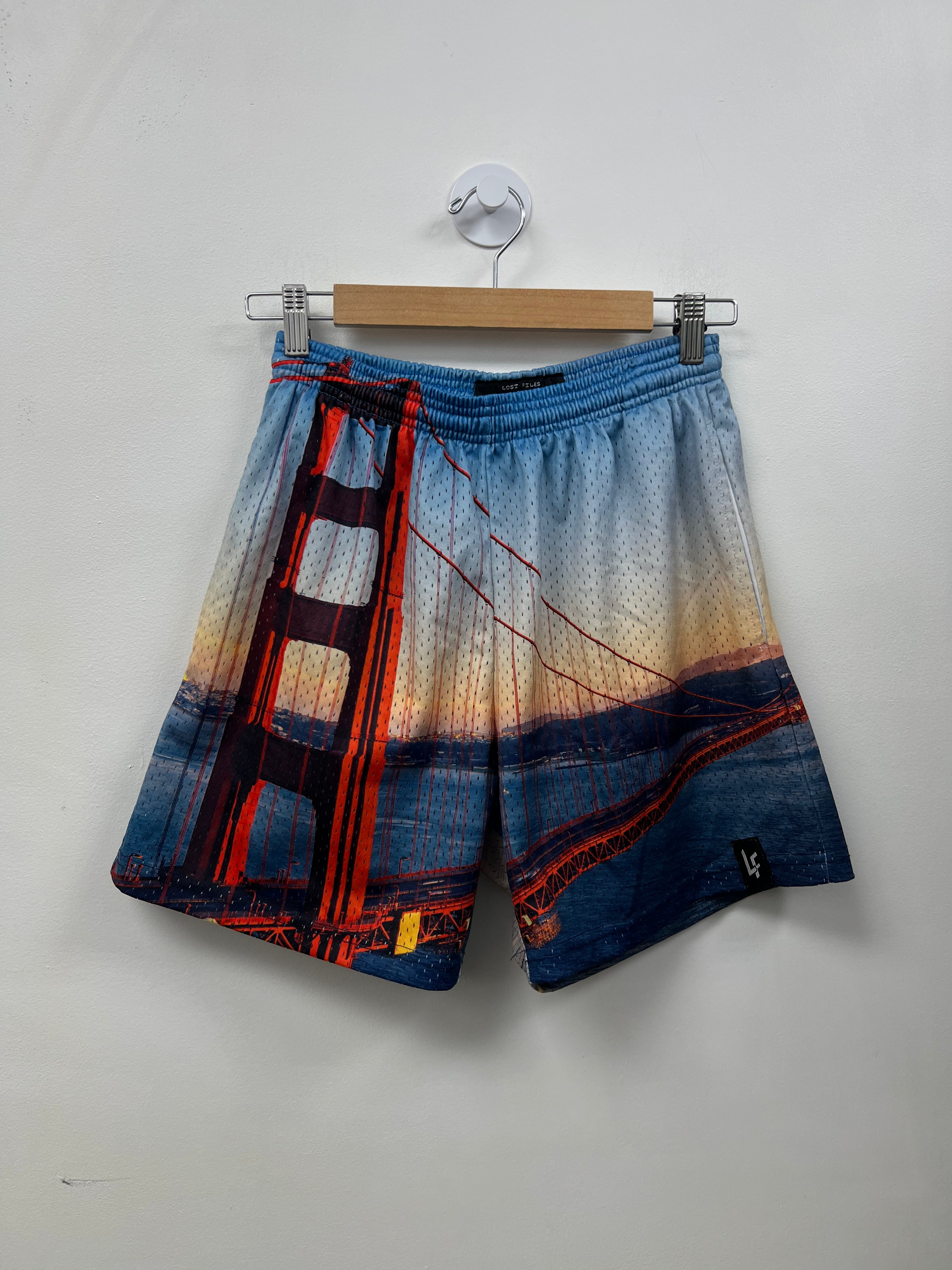 Lost Files Blue Orange Skyline Shorts
