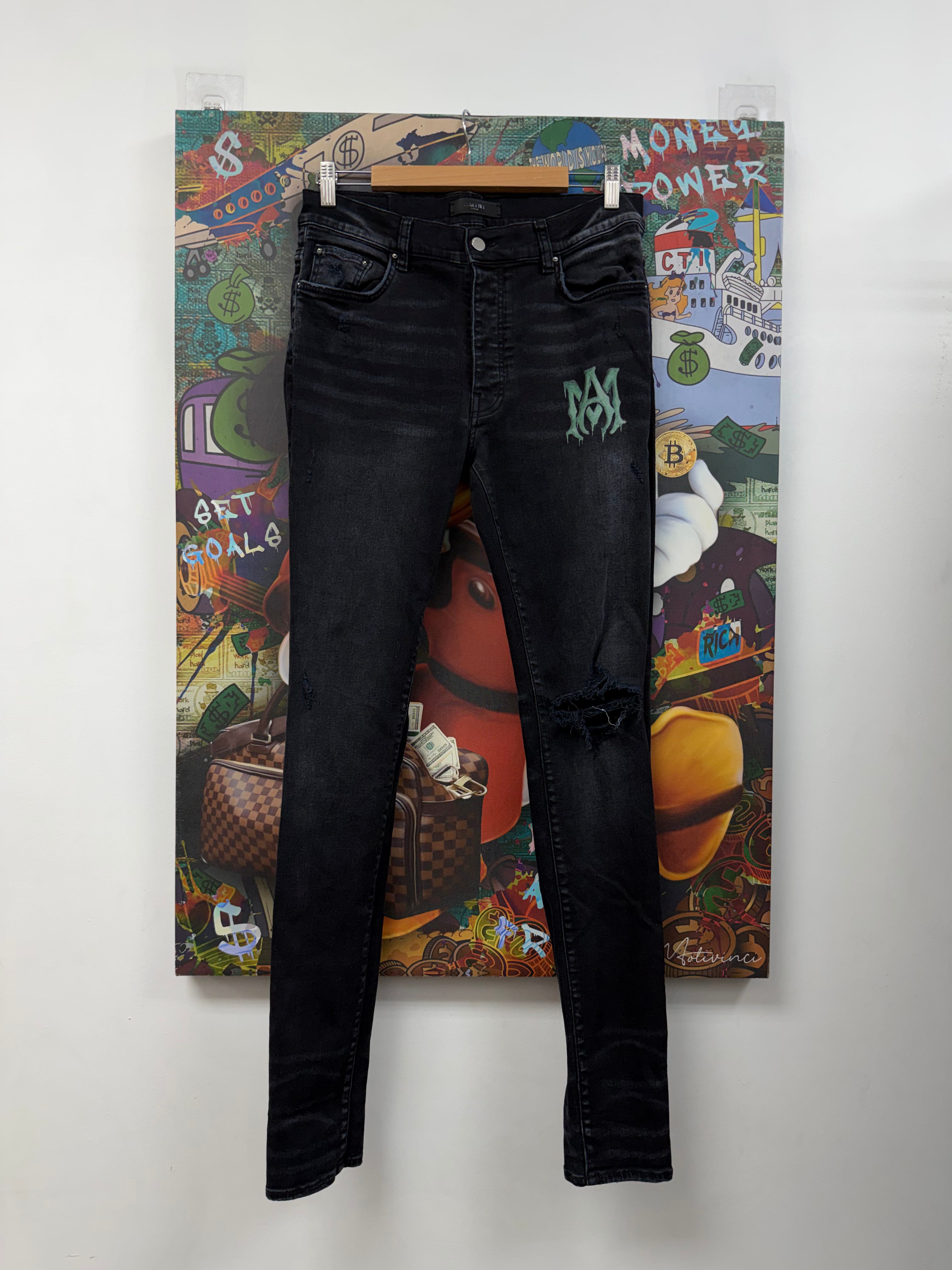 Amiri Black Wash MA Slime Jeans