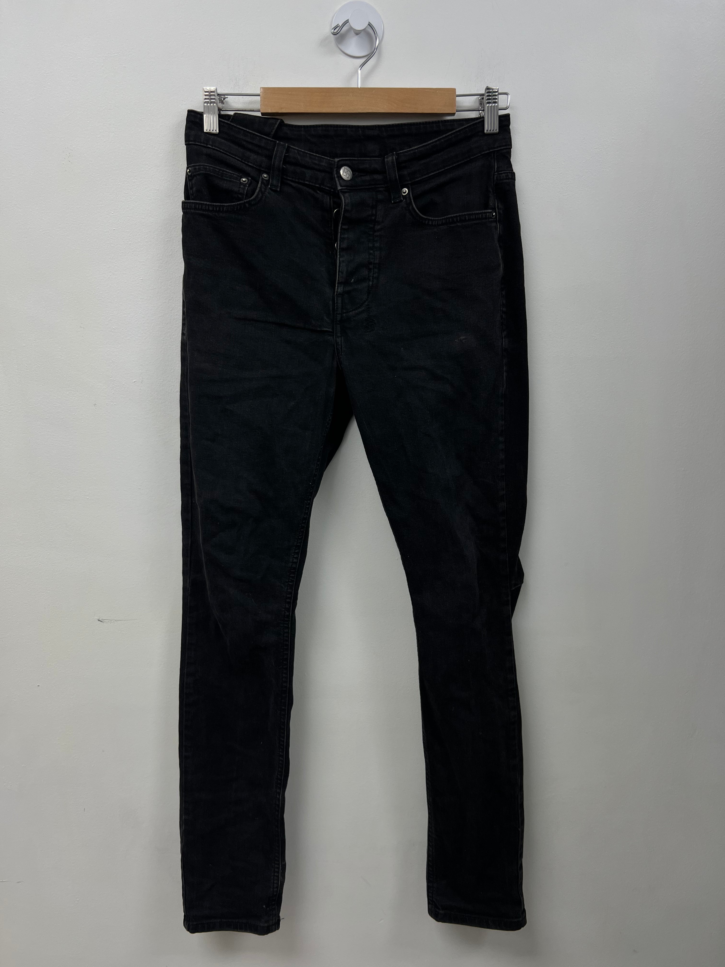 Ksubi Black Wash Red Plain Jeans