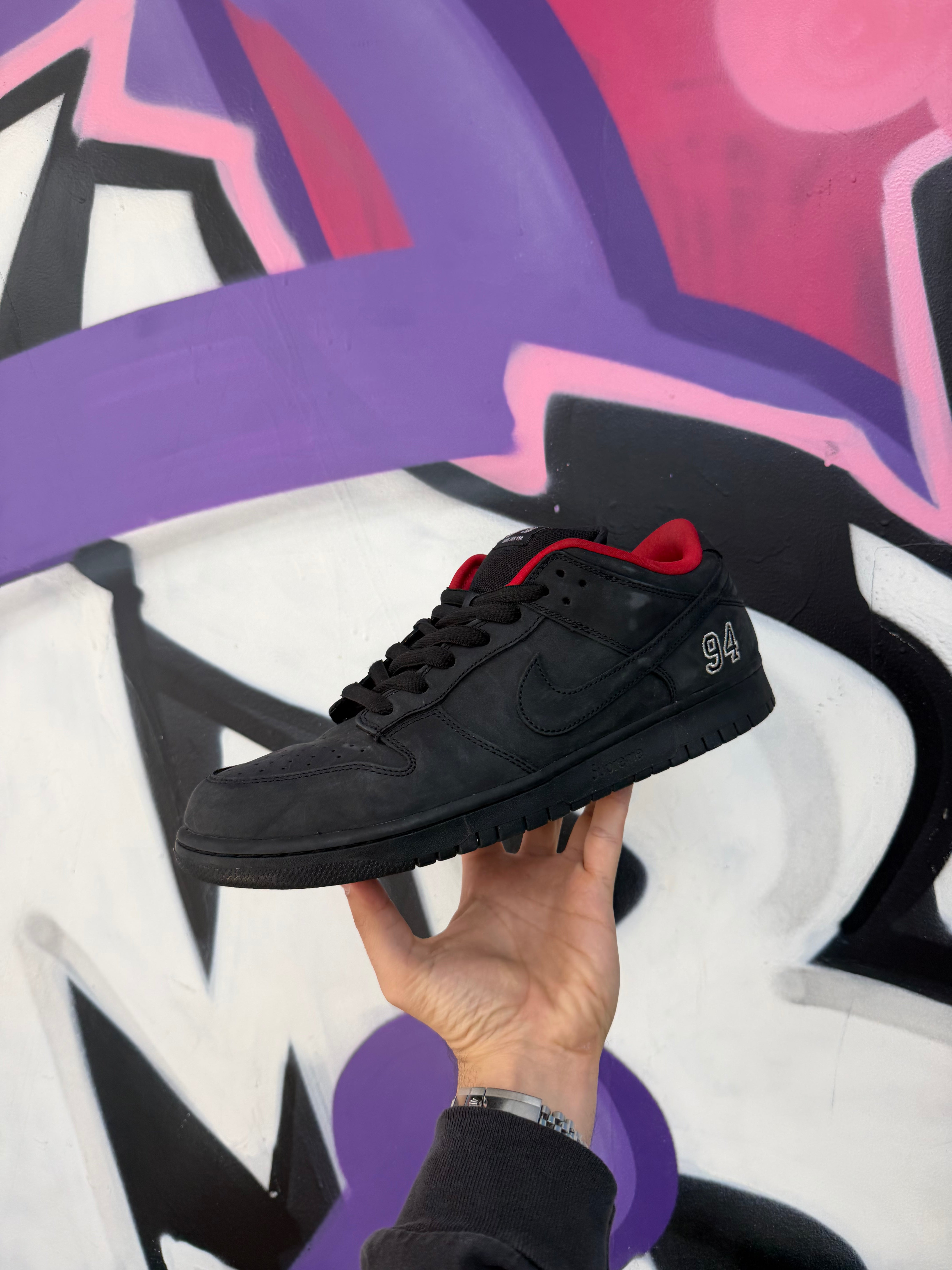 Nike Supreme SB Dunk Low Black 94 Sneakers