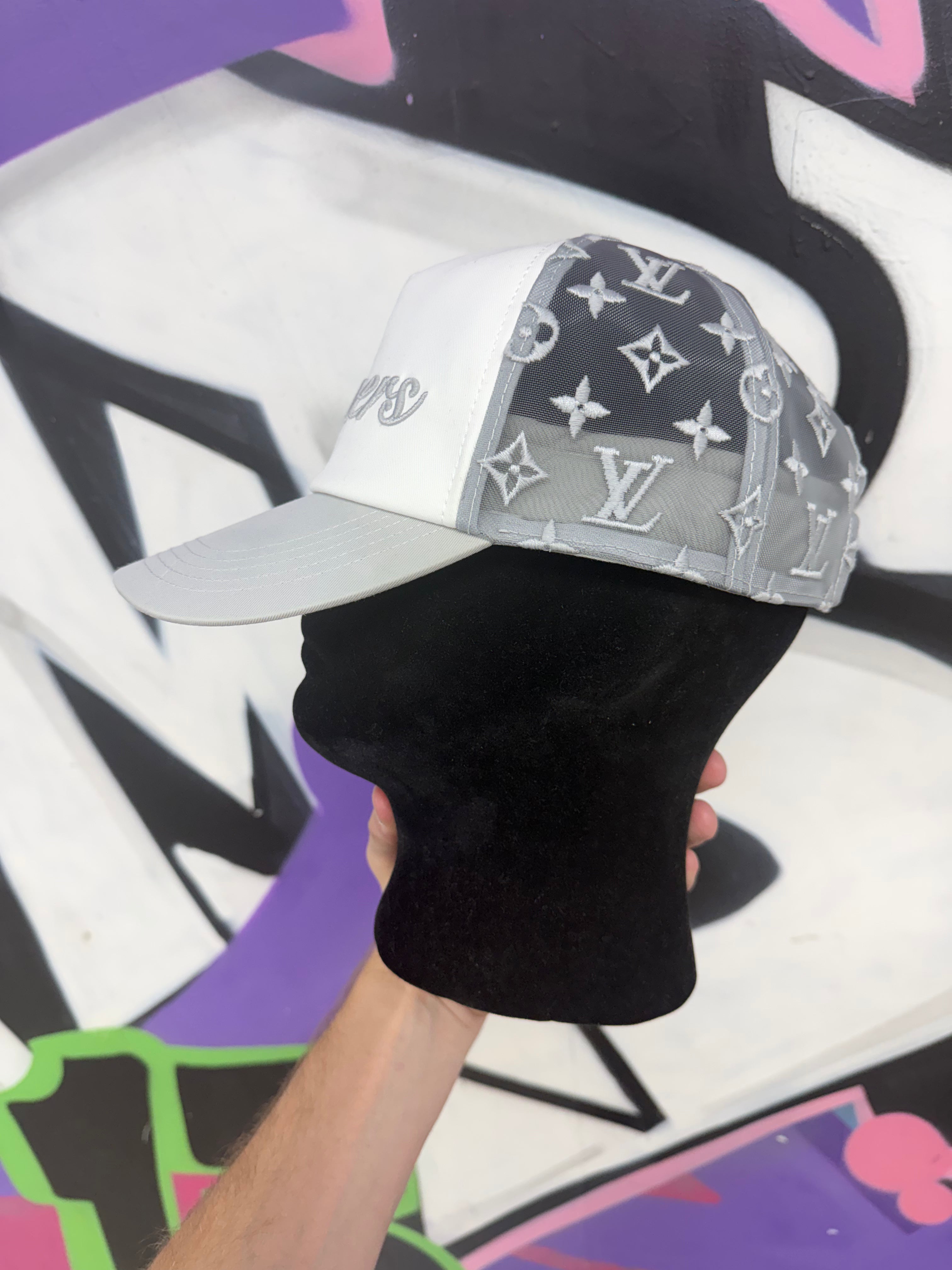 Louis Vuitton White Grey Lovers Hat