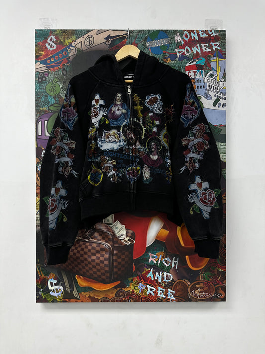 Righteous Risen King Zip Up Black
