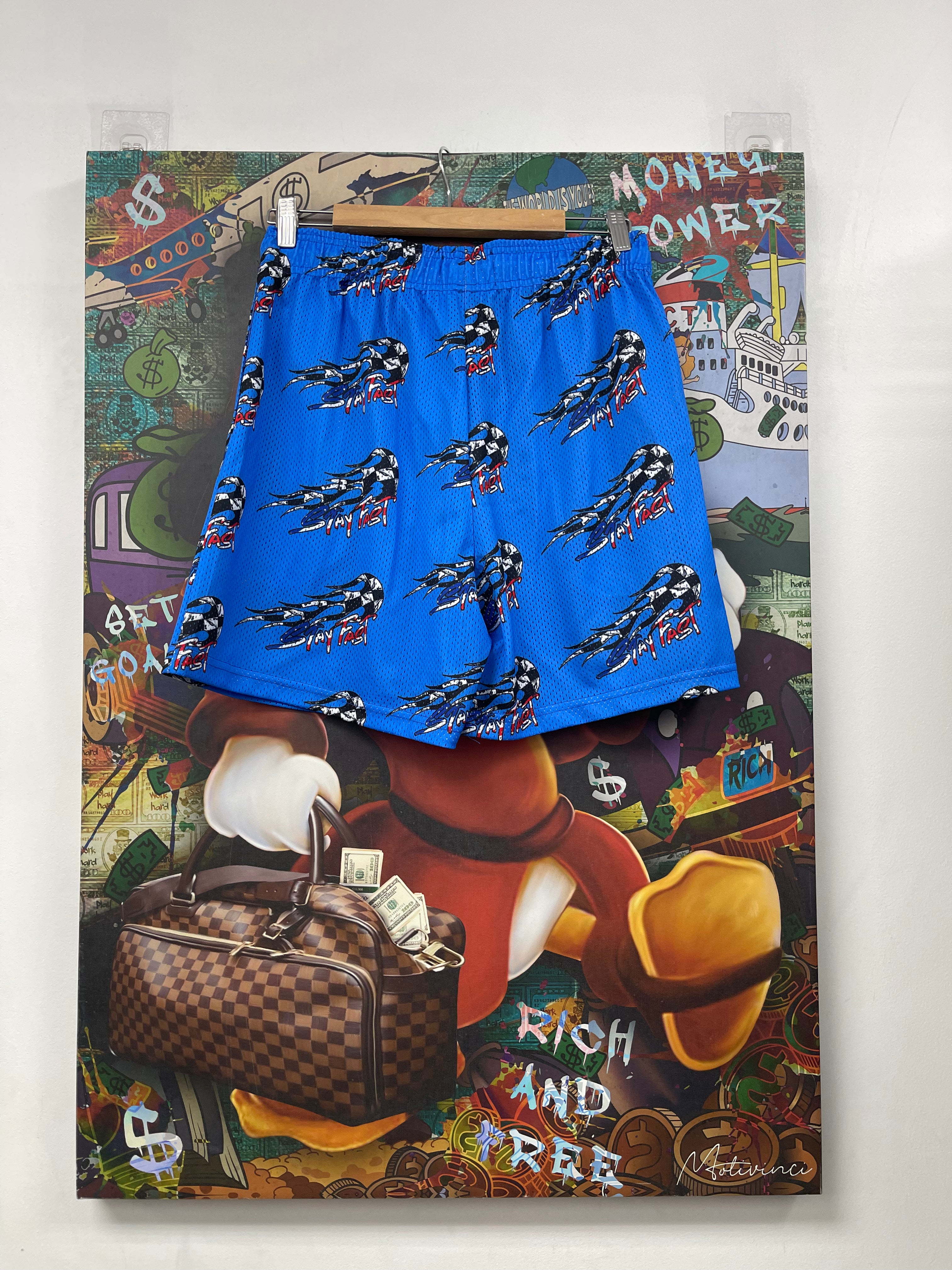 Eric Emanuel x Matty Boy Blue Stay Fast Shorts