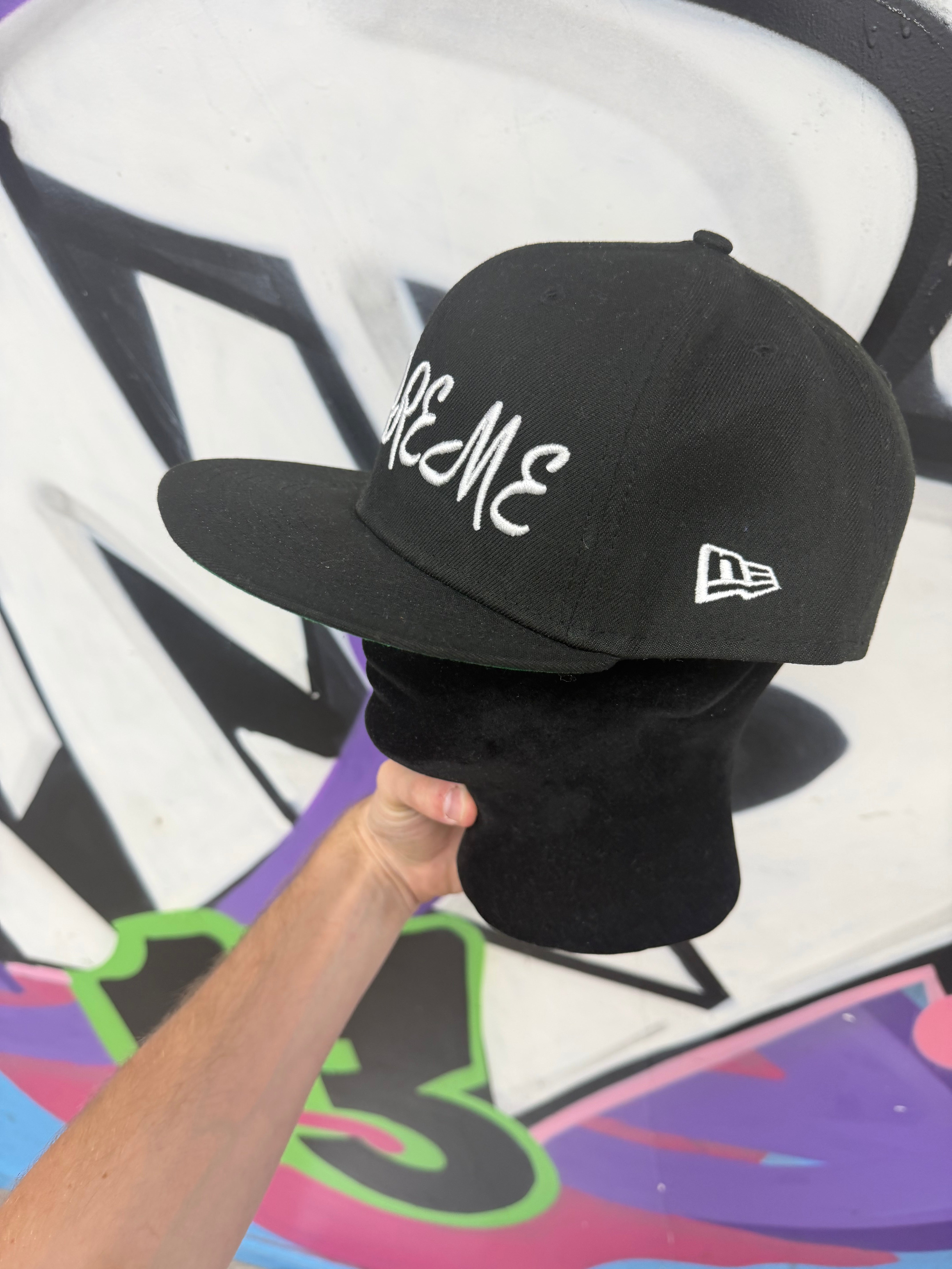 Supreme Black Scripture Hat