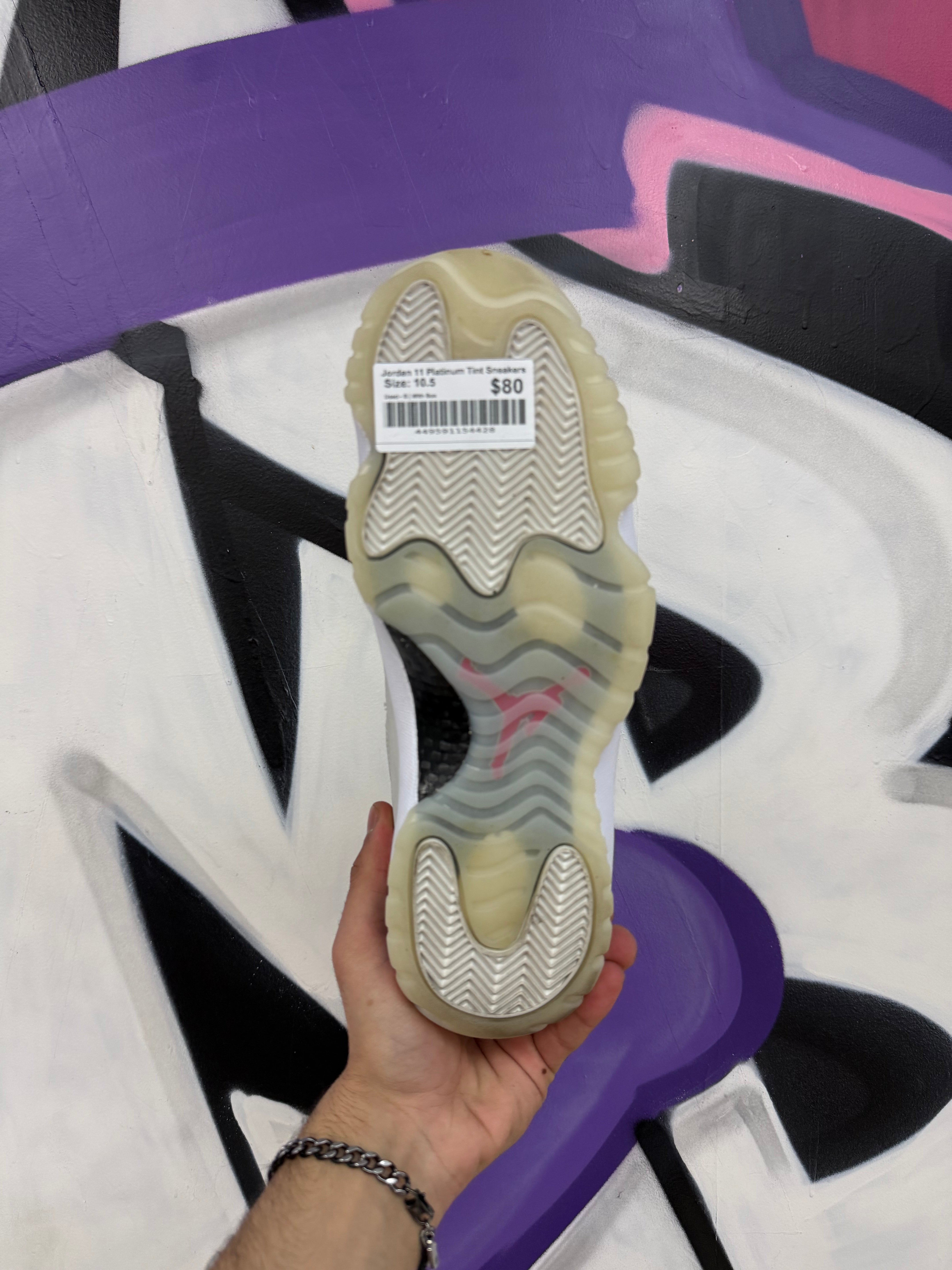 Jordan 11 Platinum Tint Sneakers