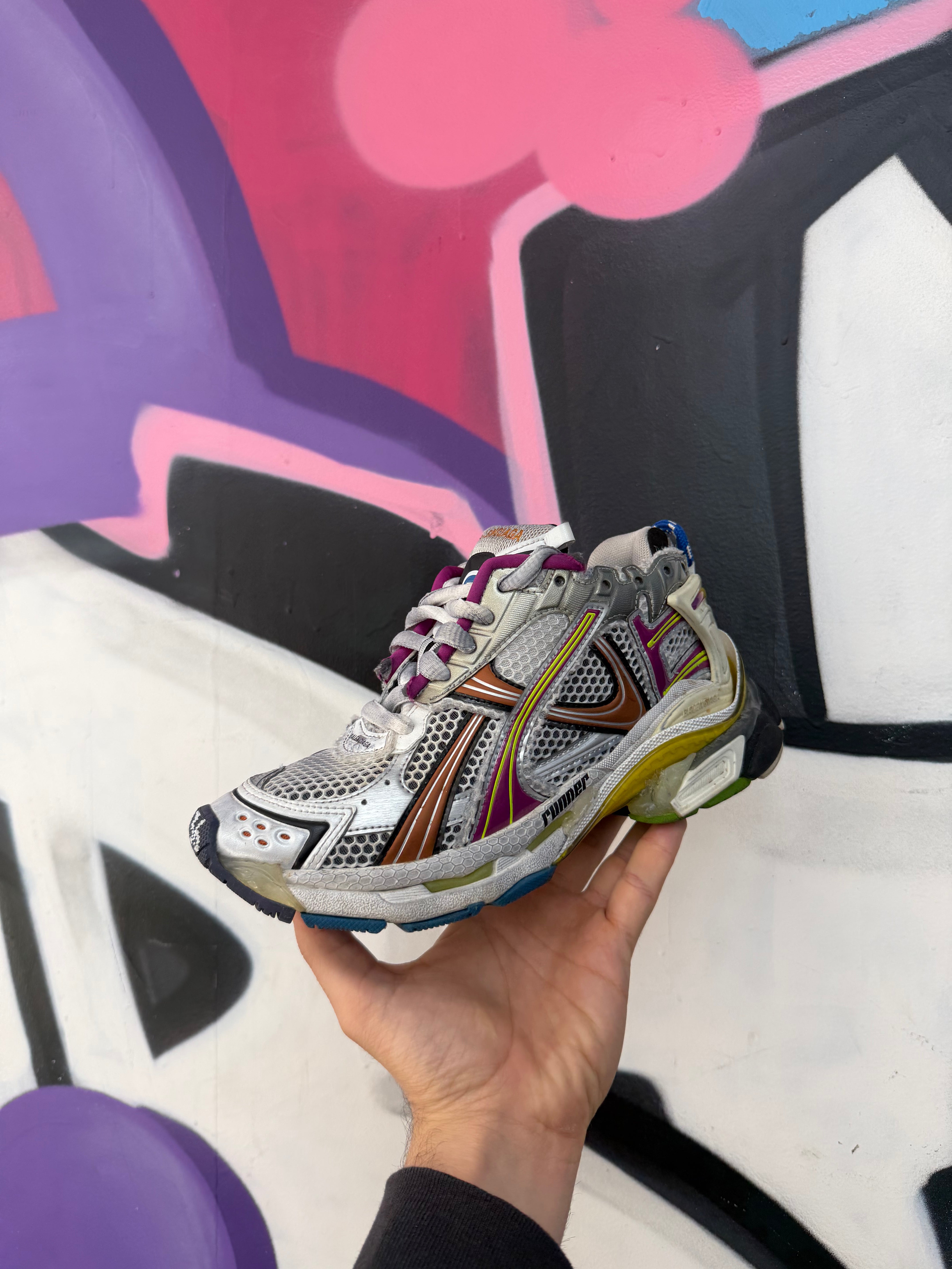 Balenciaga Multi Color Runner Sneakers