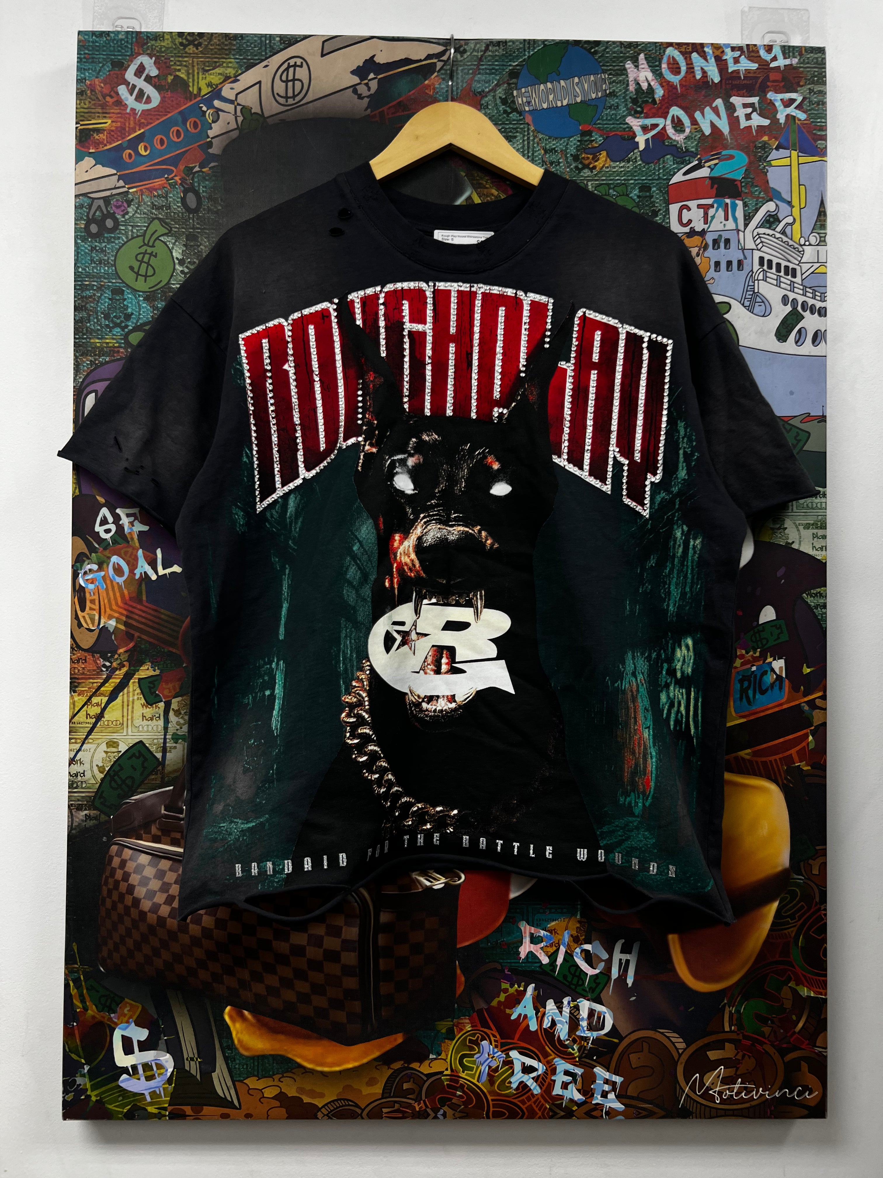 Rough Play Hound Rhinestone Tee