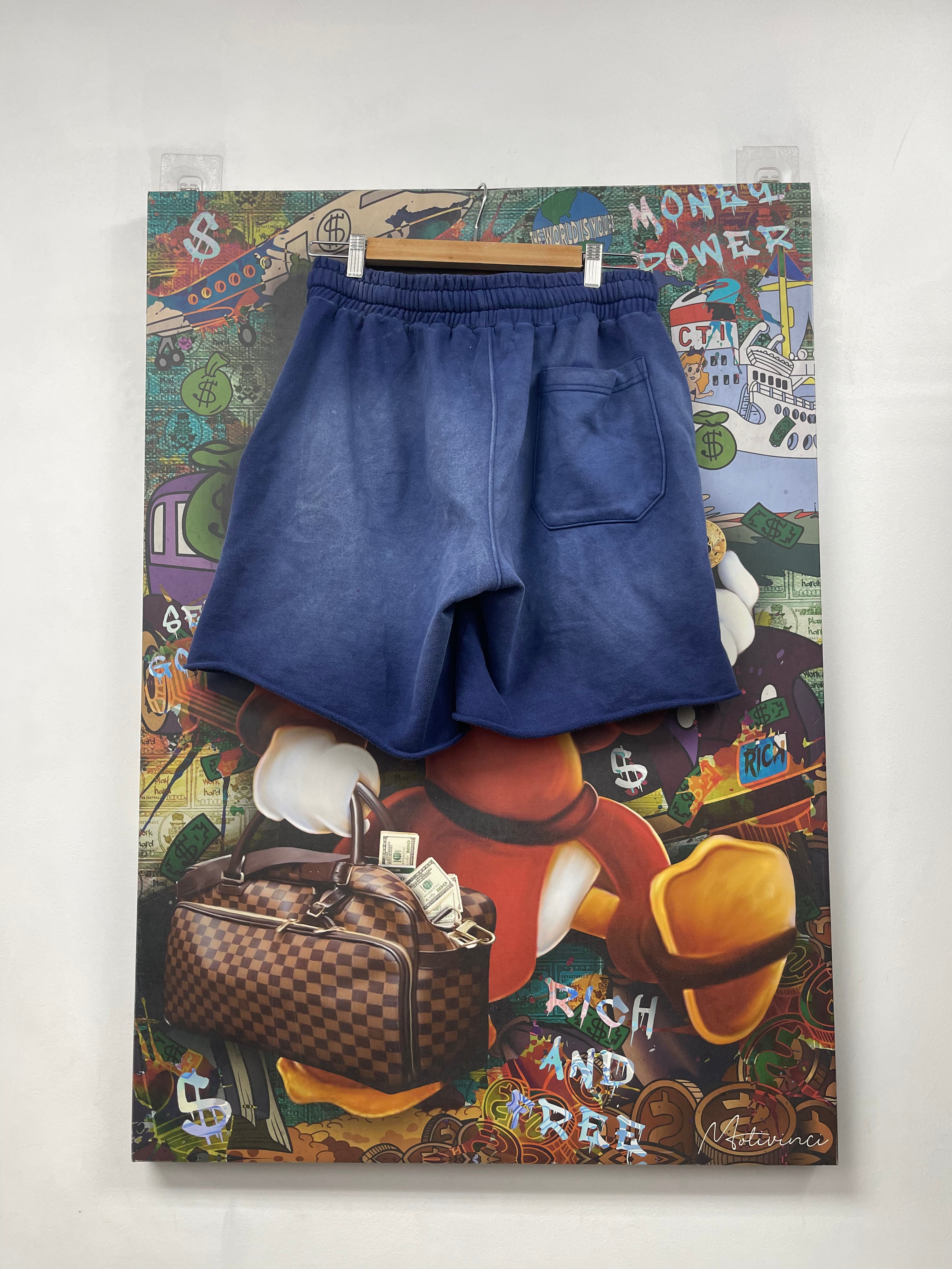 Vertabrae Blue Harley Davidson Shorts