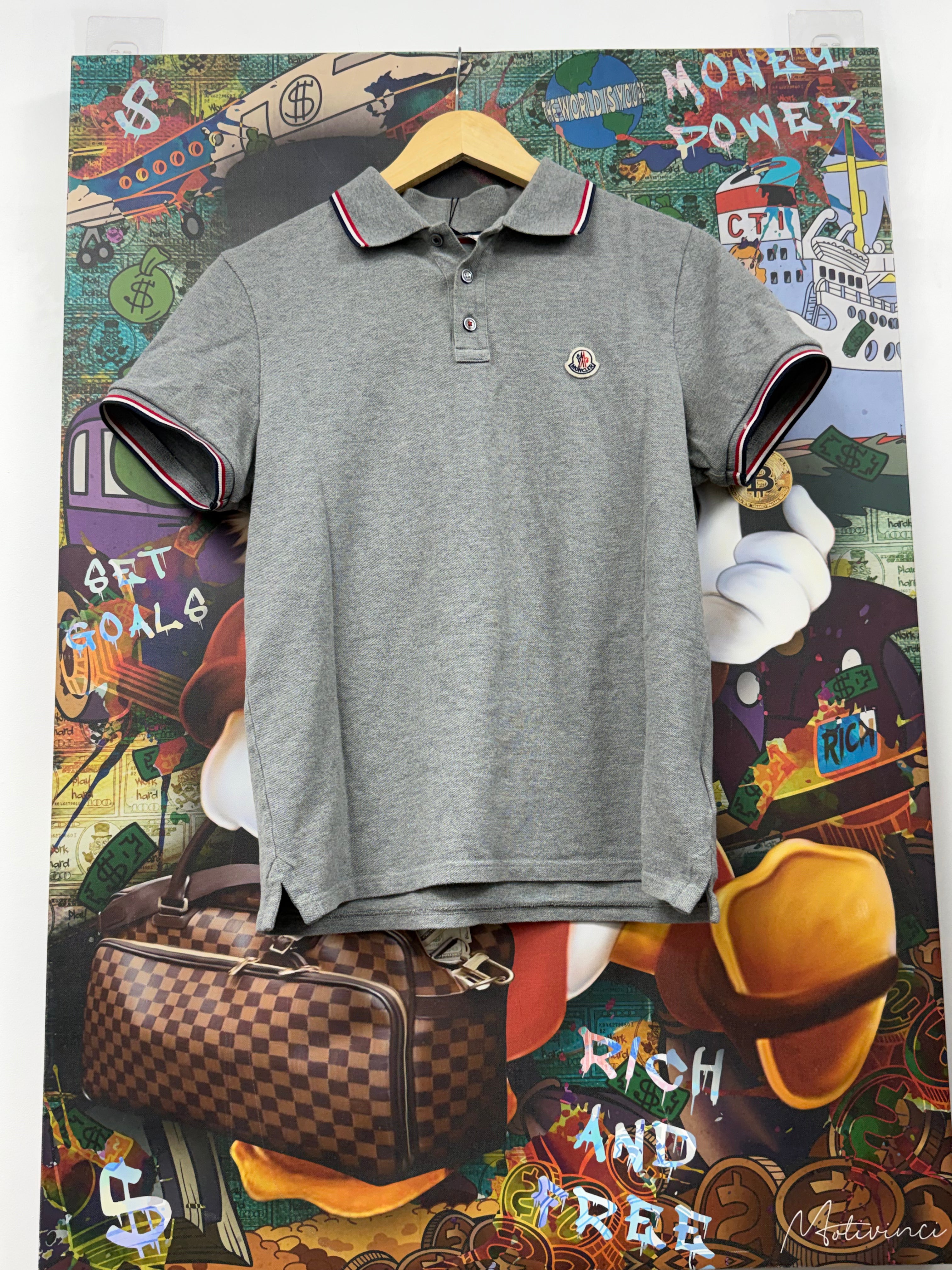 Moncler Grey Polo Polo