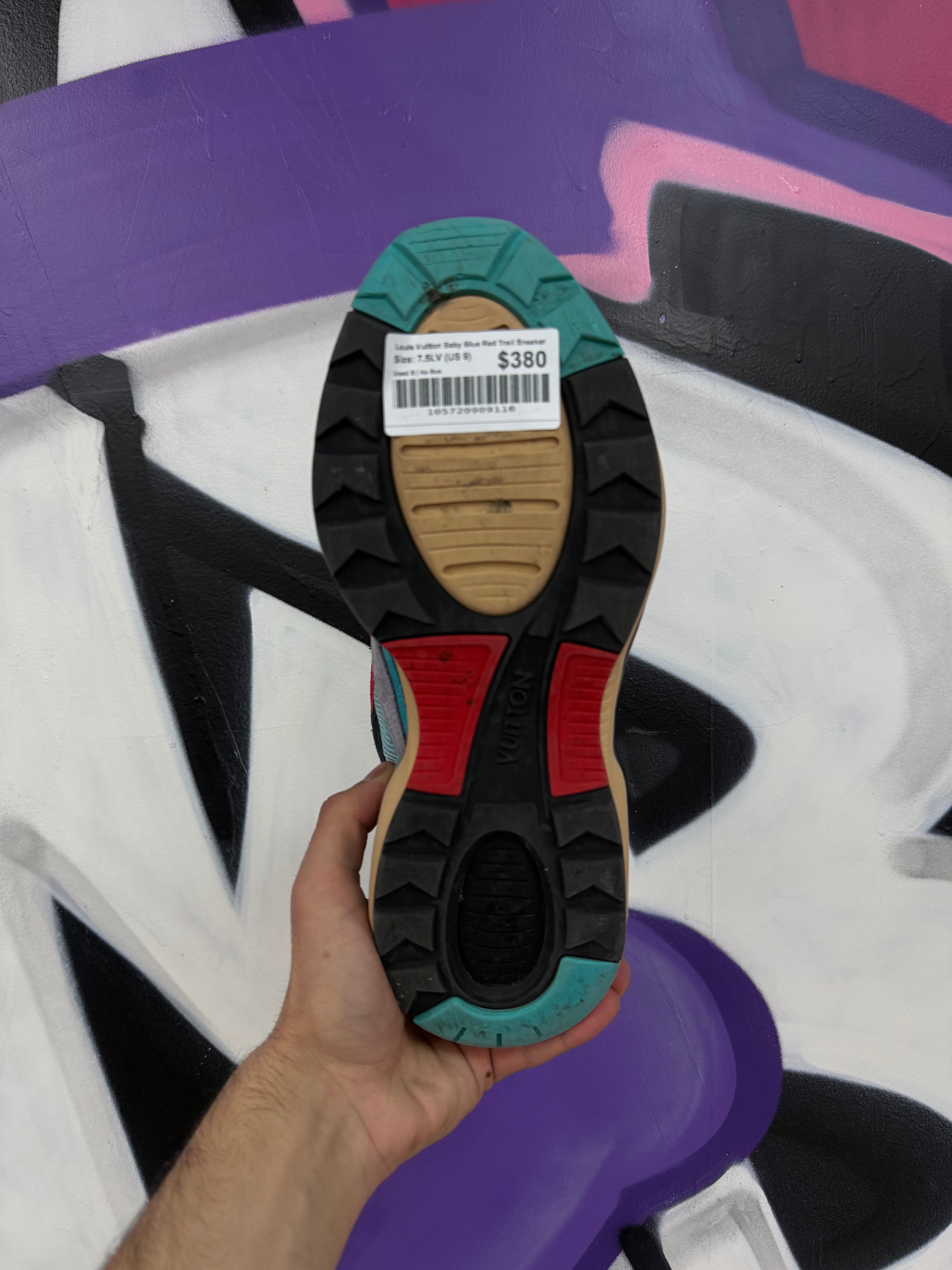 Louis Vuitton Baby Blue Red Trail Sneaker