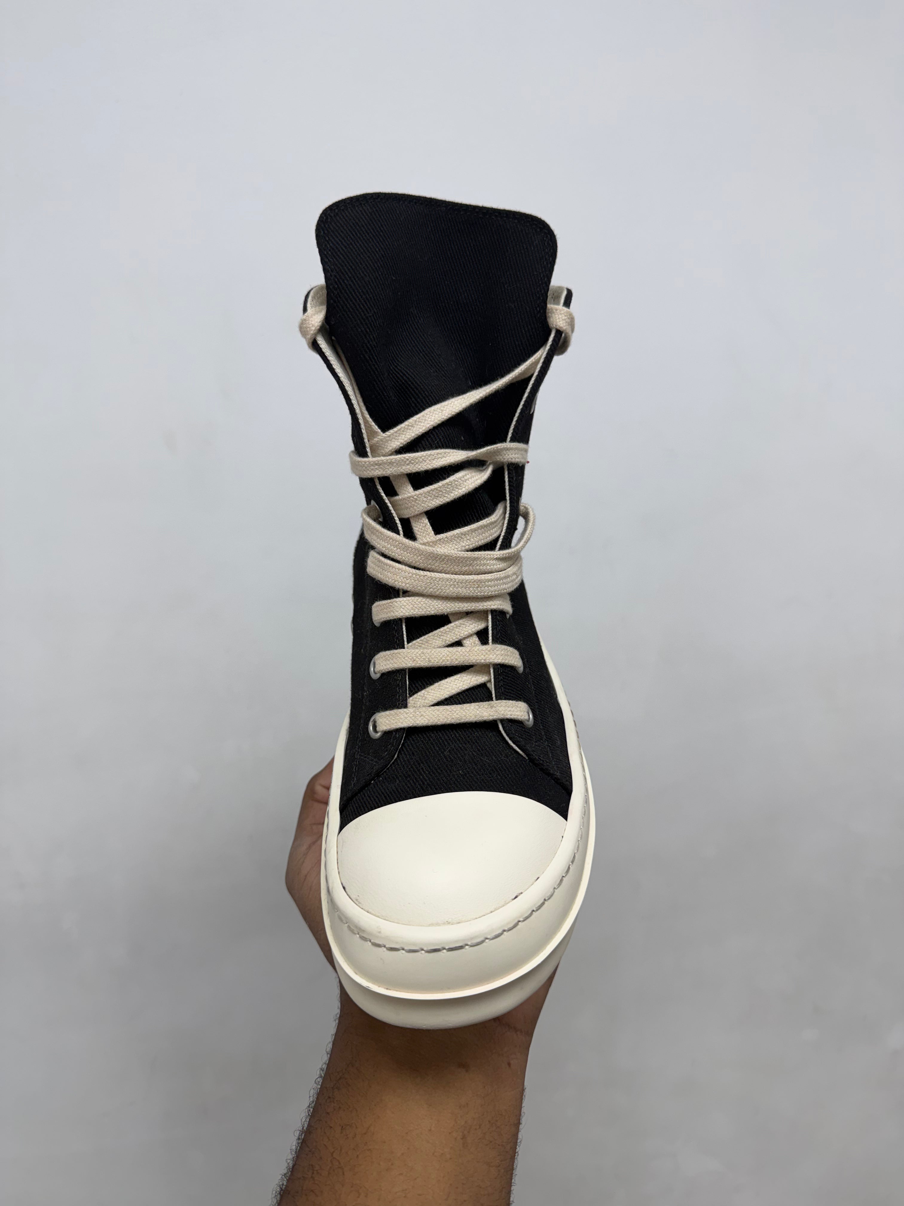 Rick Owens Black & Milk DRKSHDW Ramone High Sneakers